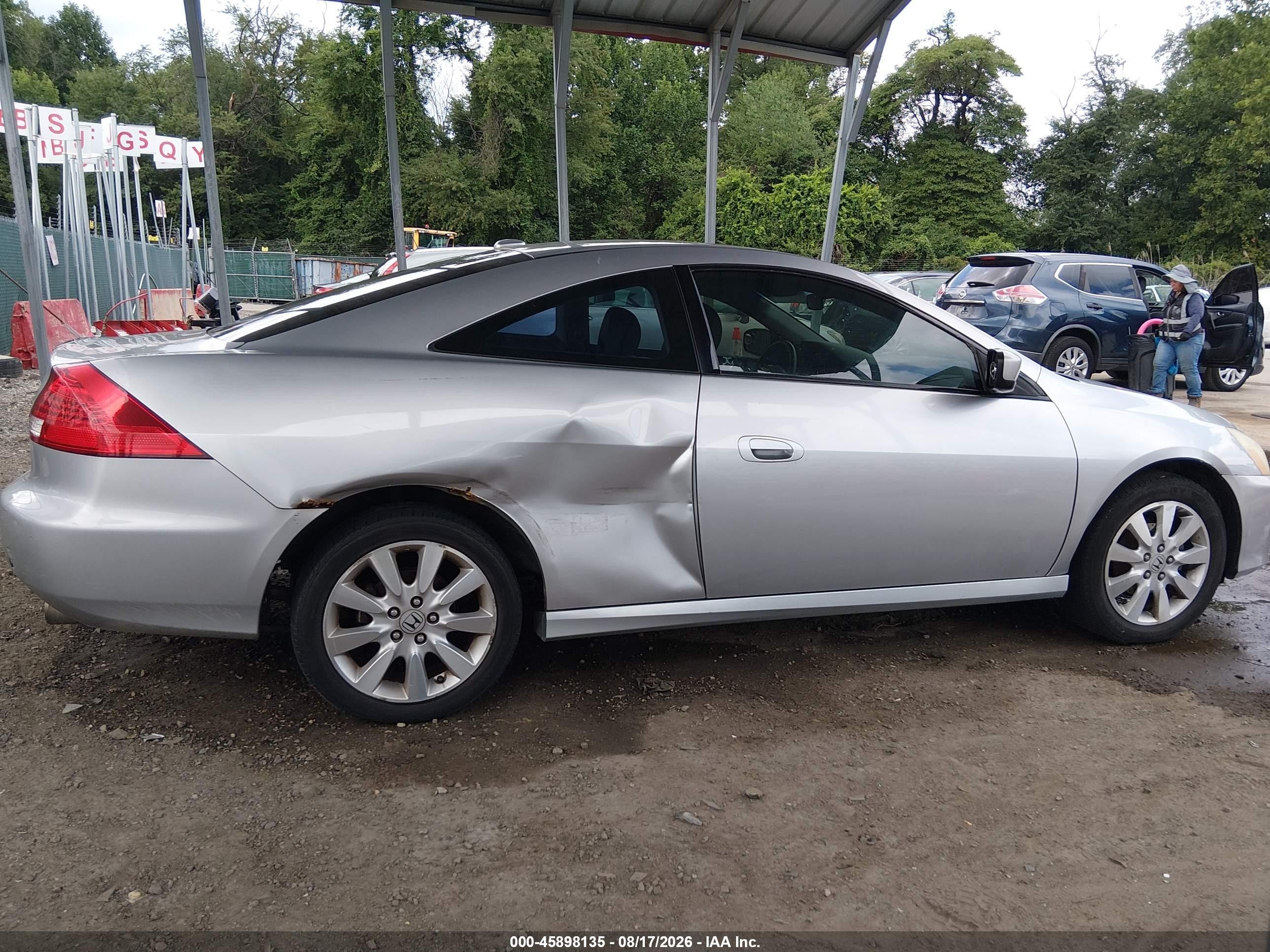 2007 Honda Accord 3.0 Ex Silver vin: 1HGCM82647A004804