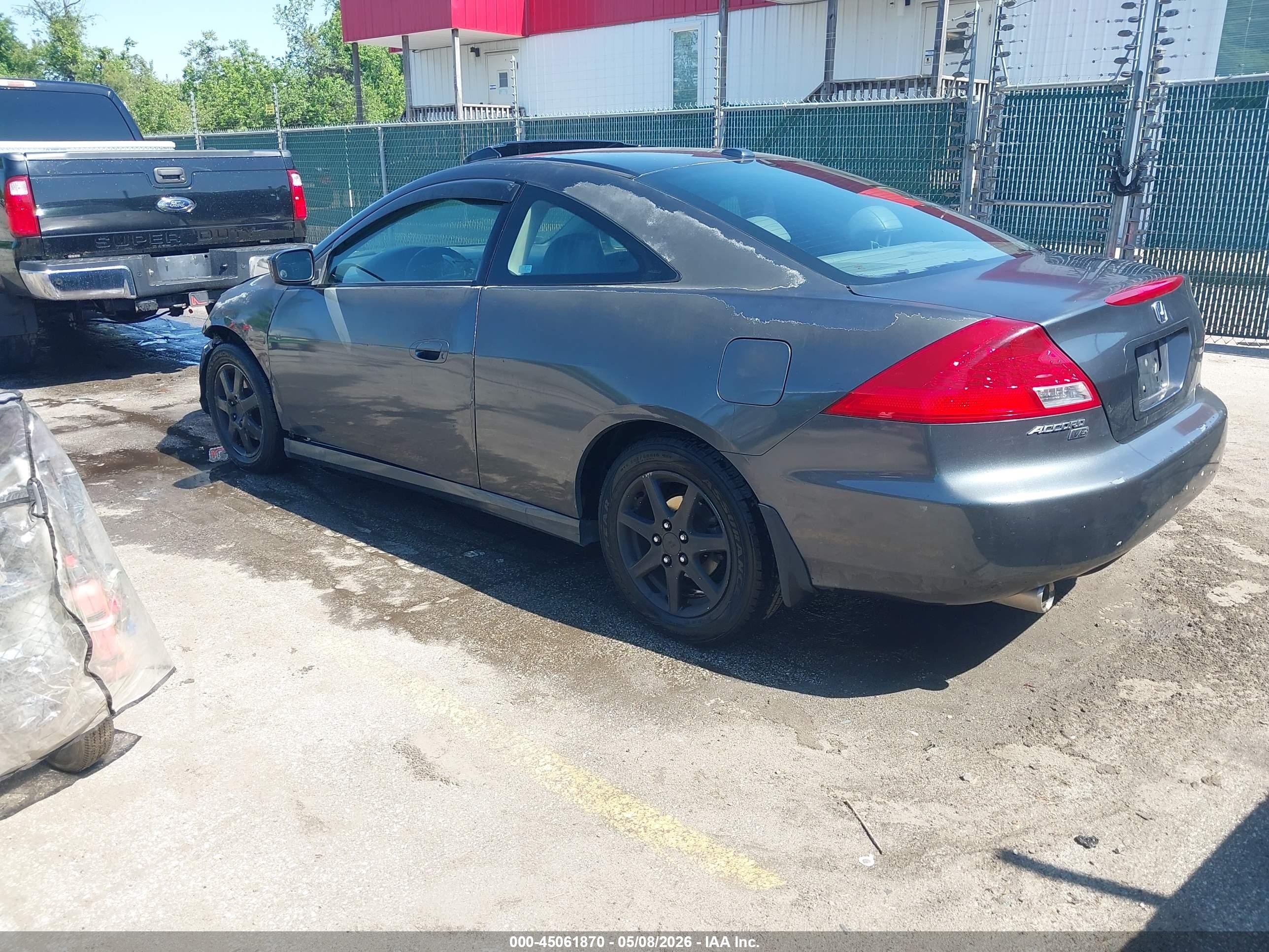 2007 Honda Accord 3.0 Ex Gray vin: 1HGCM82647A005595