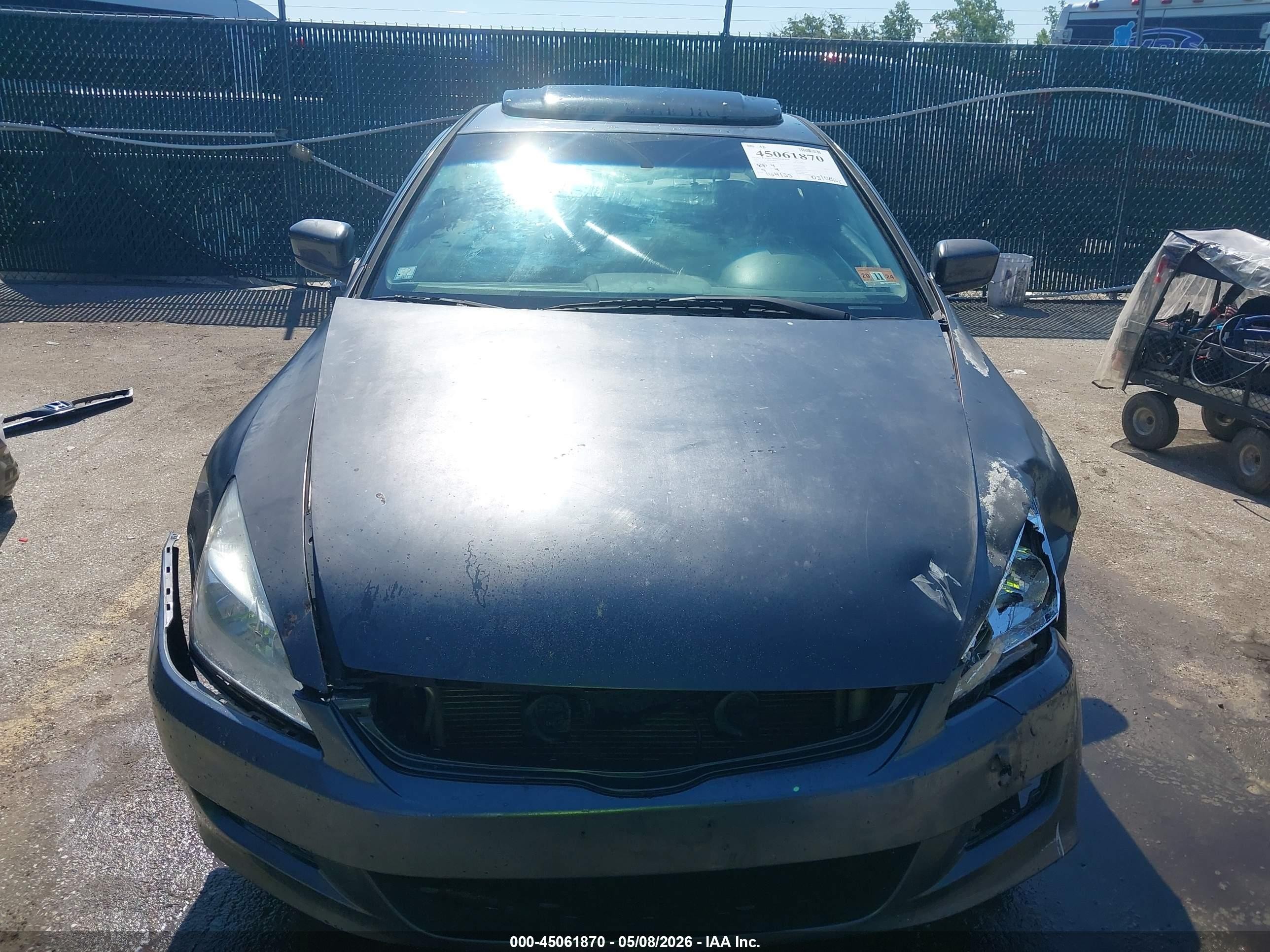 2007 Honda Accord 3.0 Ex Gray vin: 1HGCM82647A005595