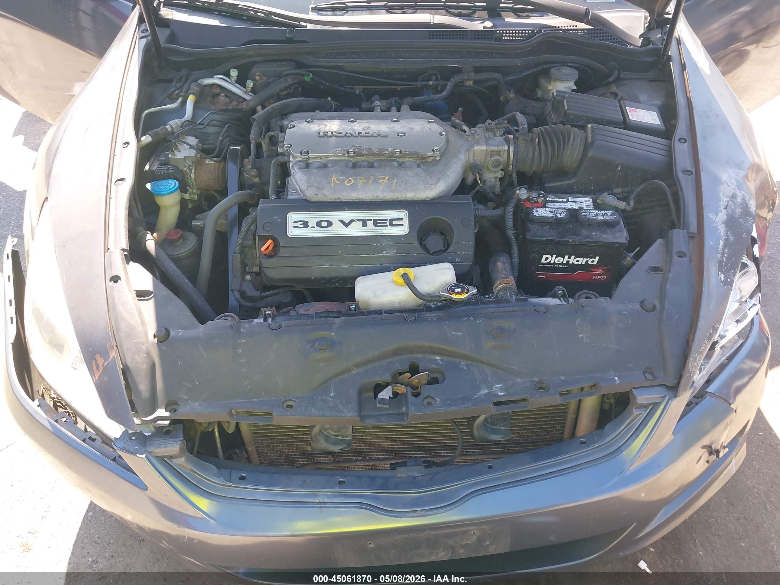 2007 Honda Accord 3.0 Ex Gray vin: 1HGCM82647A005595