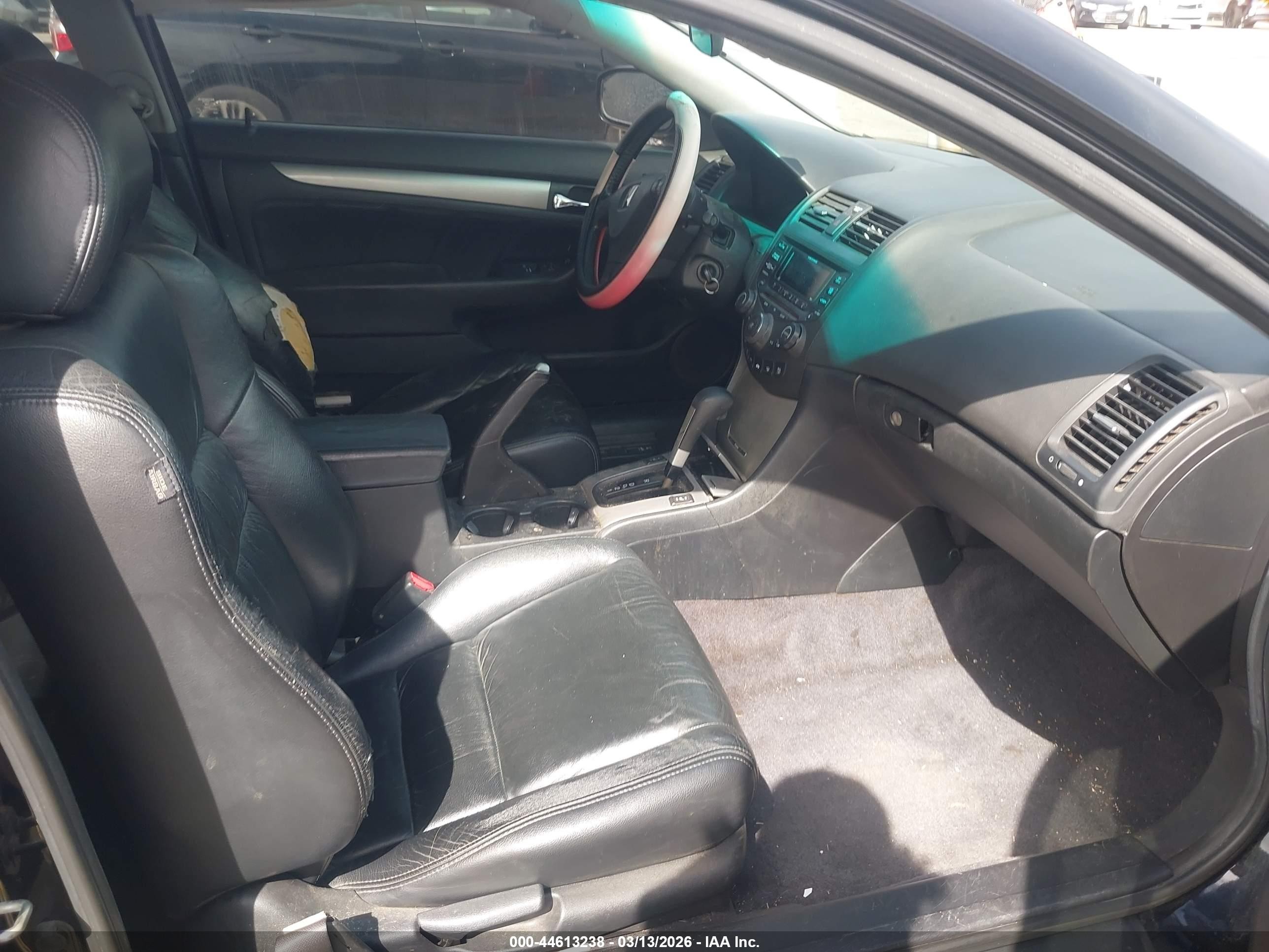 2005 Honda Accord Cpe Ex-l V6 Black vin: 1HGCM82655A006493