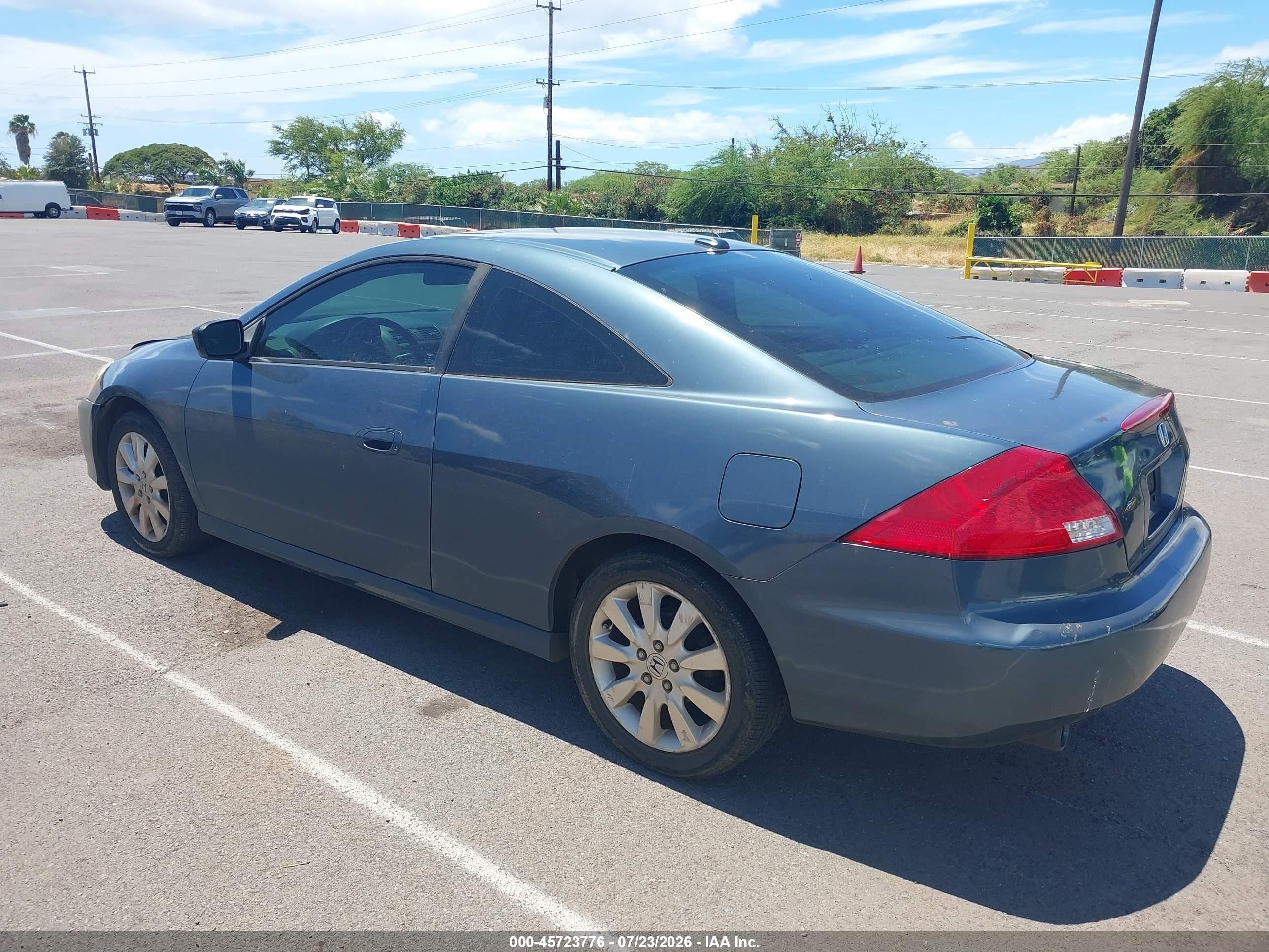 2007 Honda Accord 3.0 Ex Blue vin: 1HGCM82657A005346