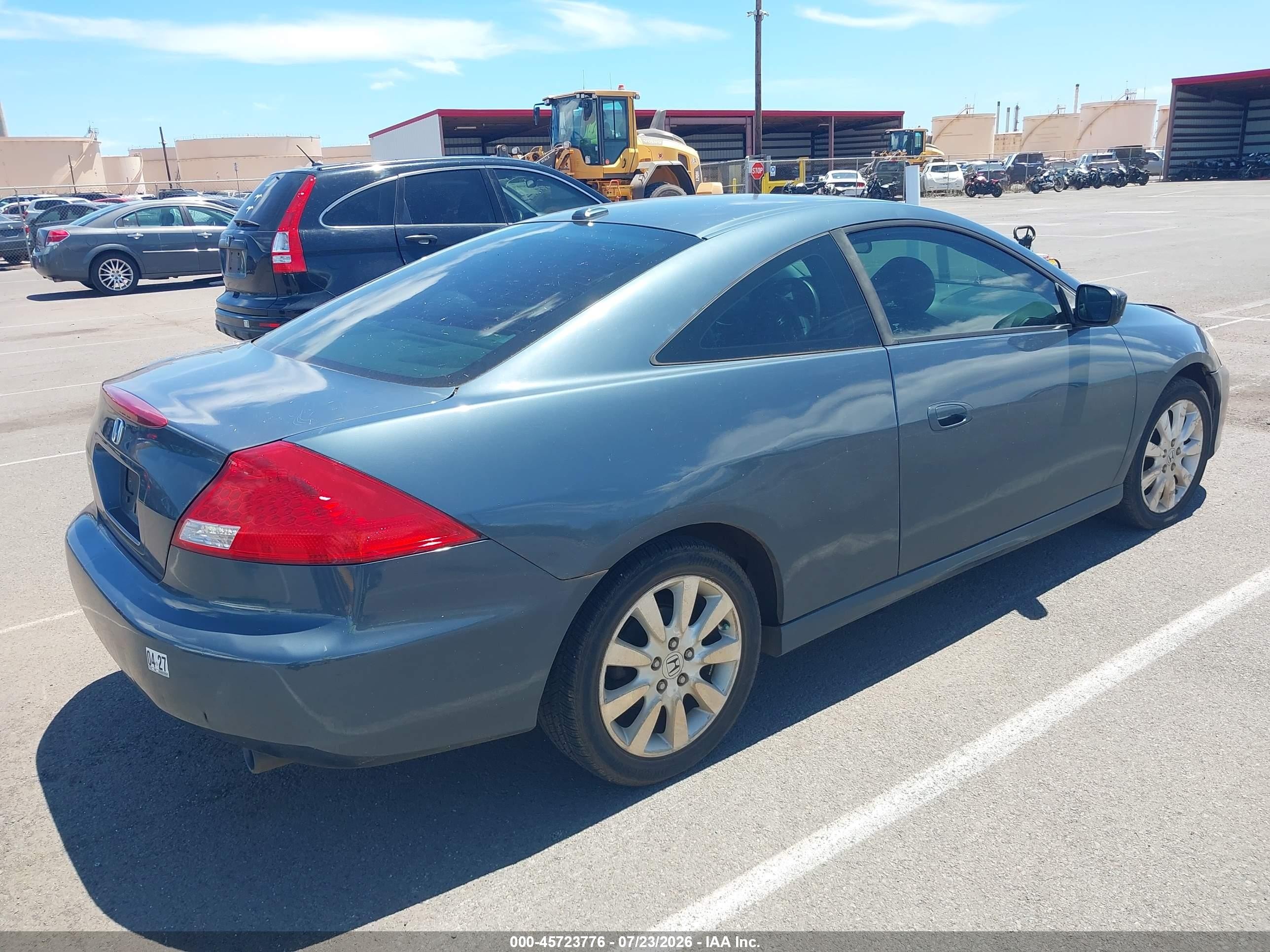 2007 Honda Accord 3.0 Ex Blue vin: 1HGCM82657A005346