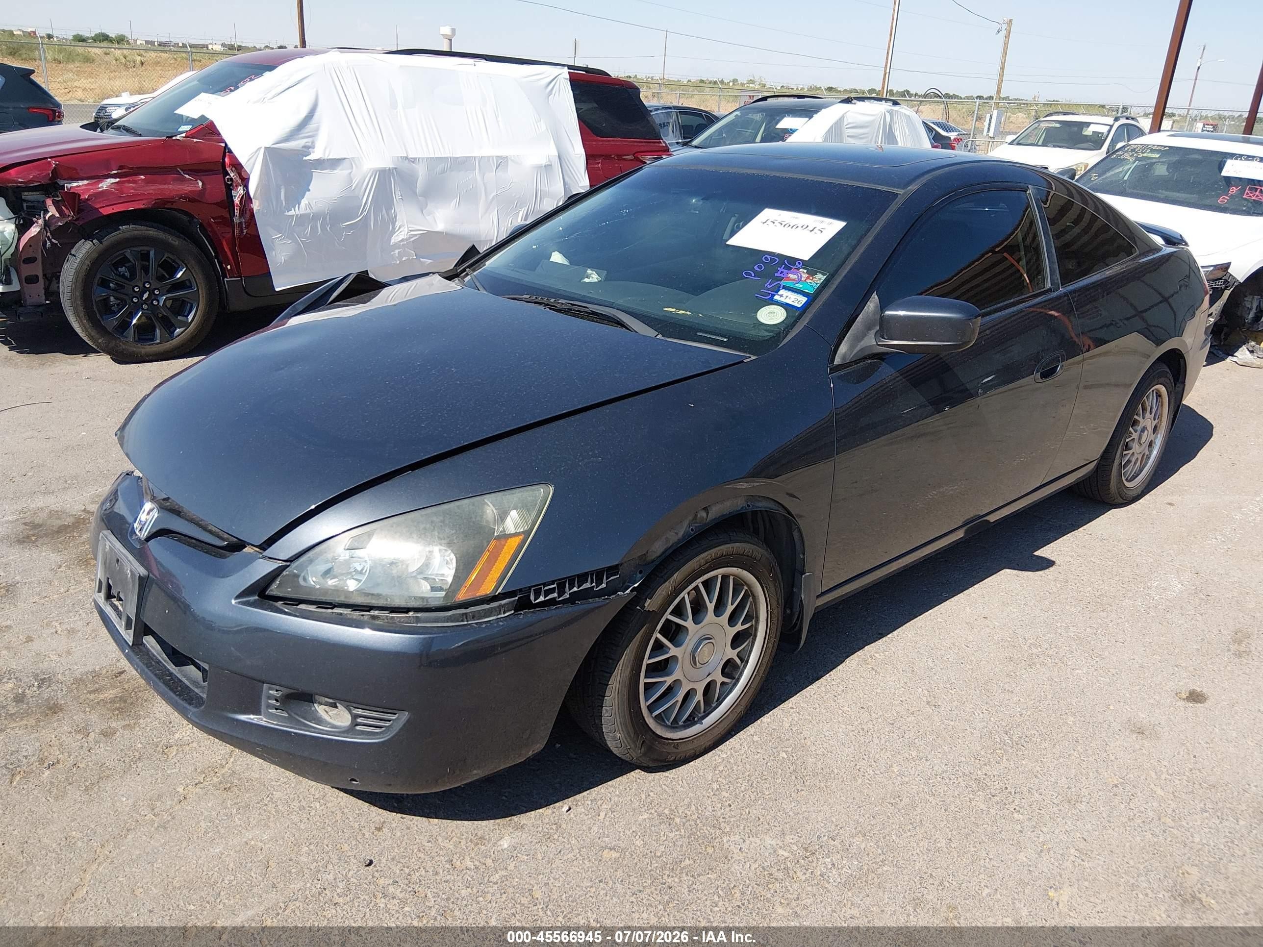 2003 Honda Accord Cpe Ex Gray vin: 1HGCM82663A004927