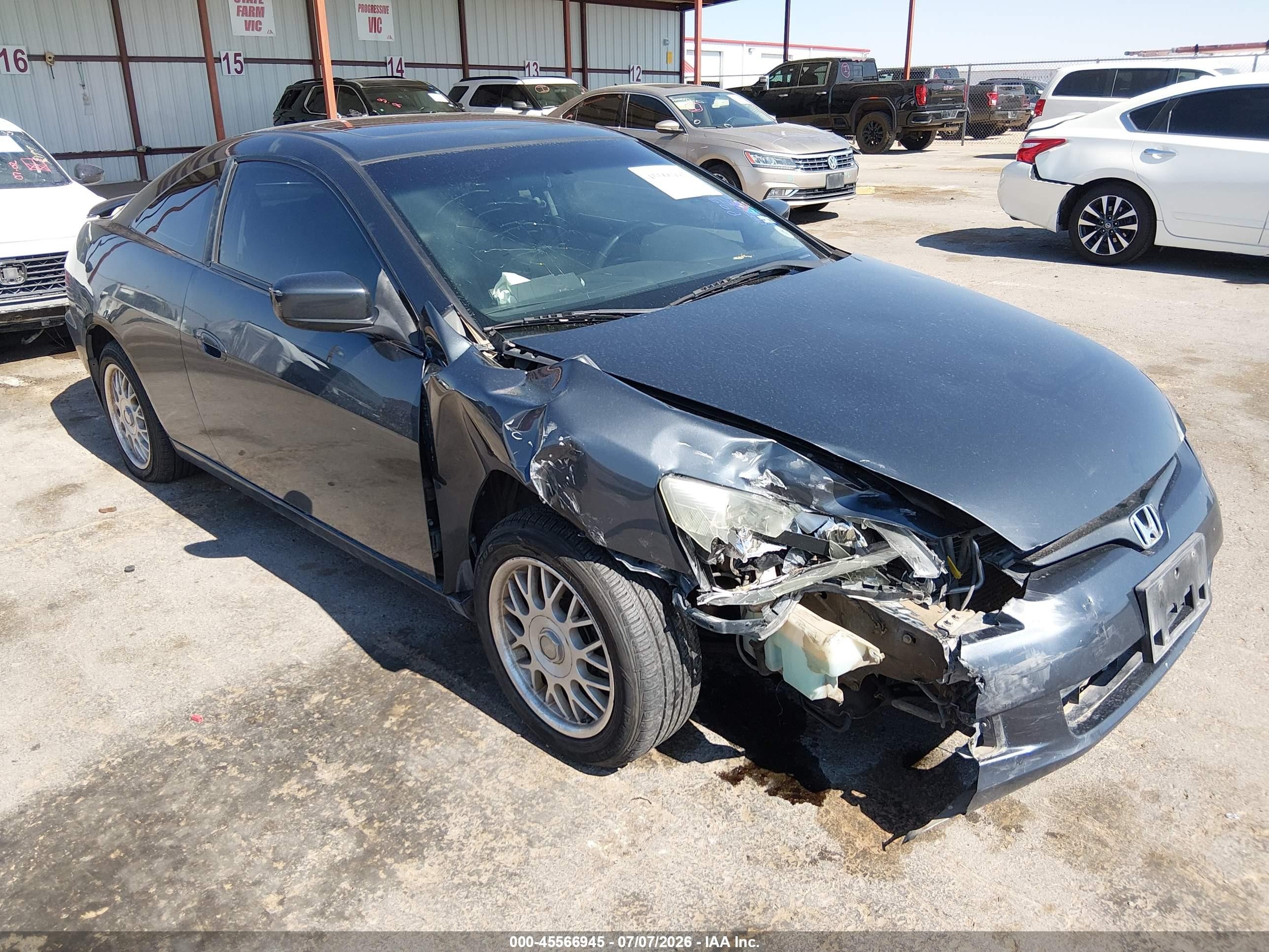 2003 Honda Accord Cpe Ex Gray vin: 1HGCM82663A004927