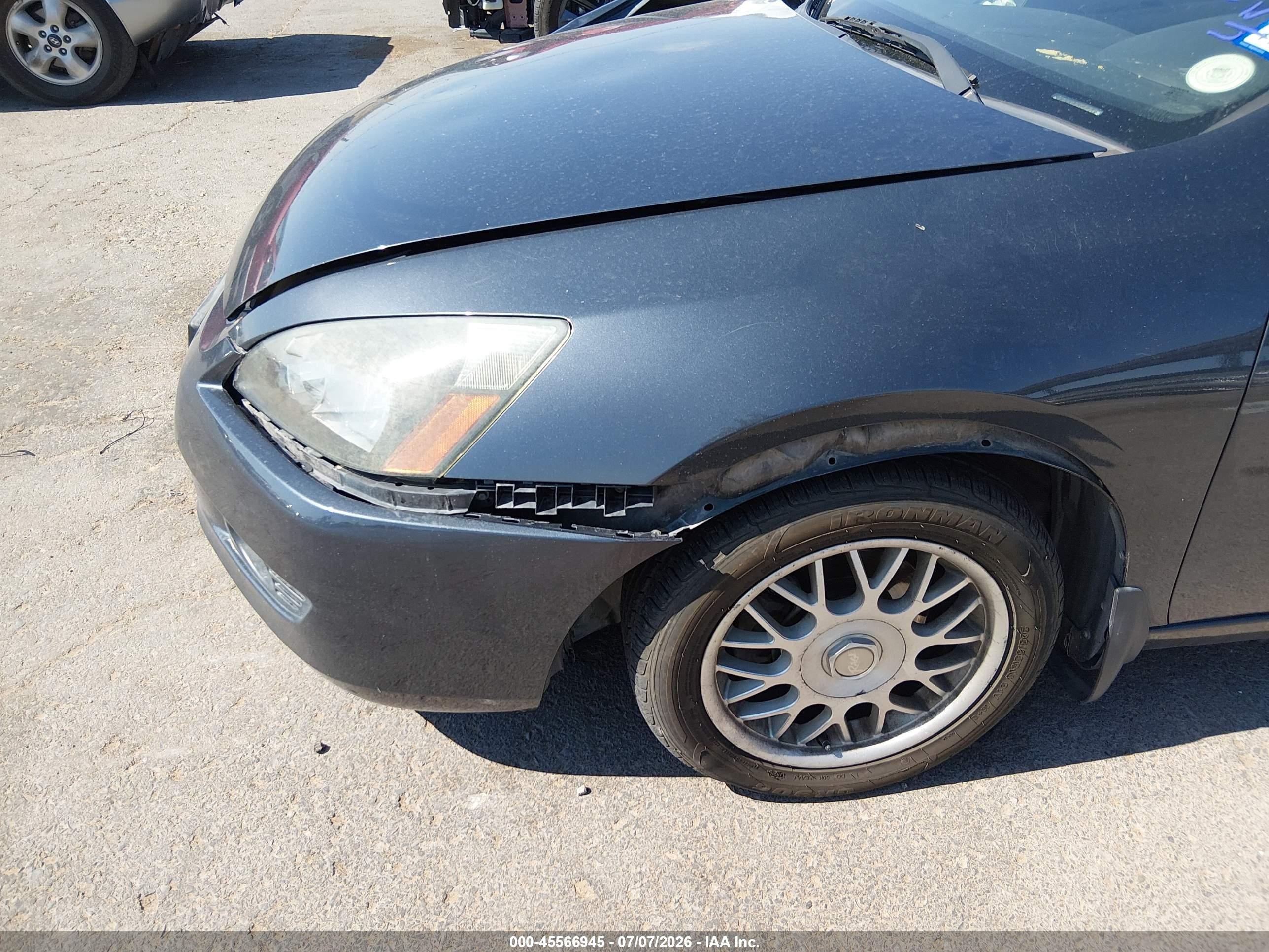 2003 Honda Accord Cpe Ex Gray vin: 1HGCM82663A004927
