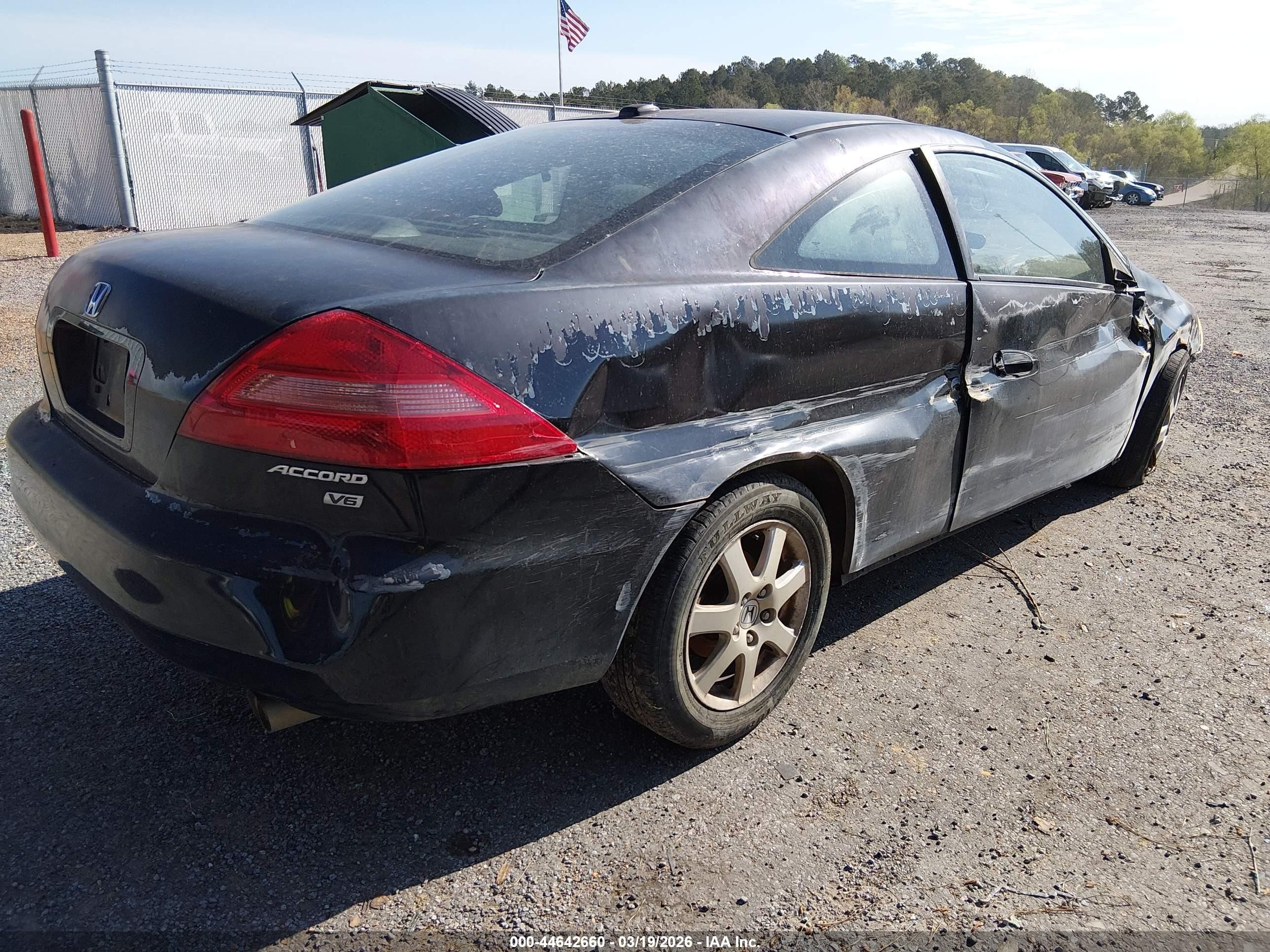 2005 Honda Accord Cpe Ex-l V6 Black vin: 1HGCM82665A004249