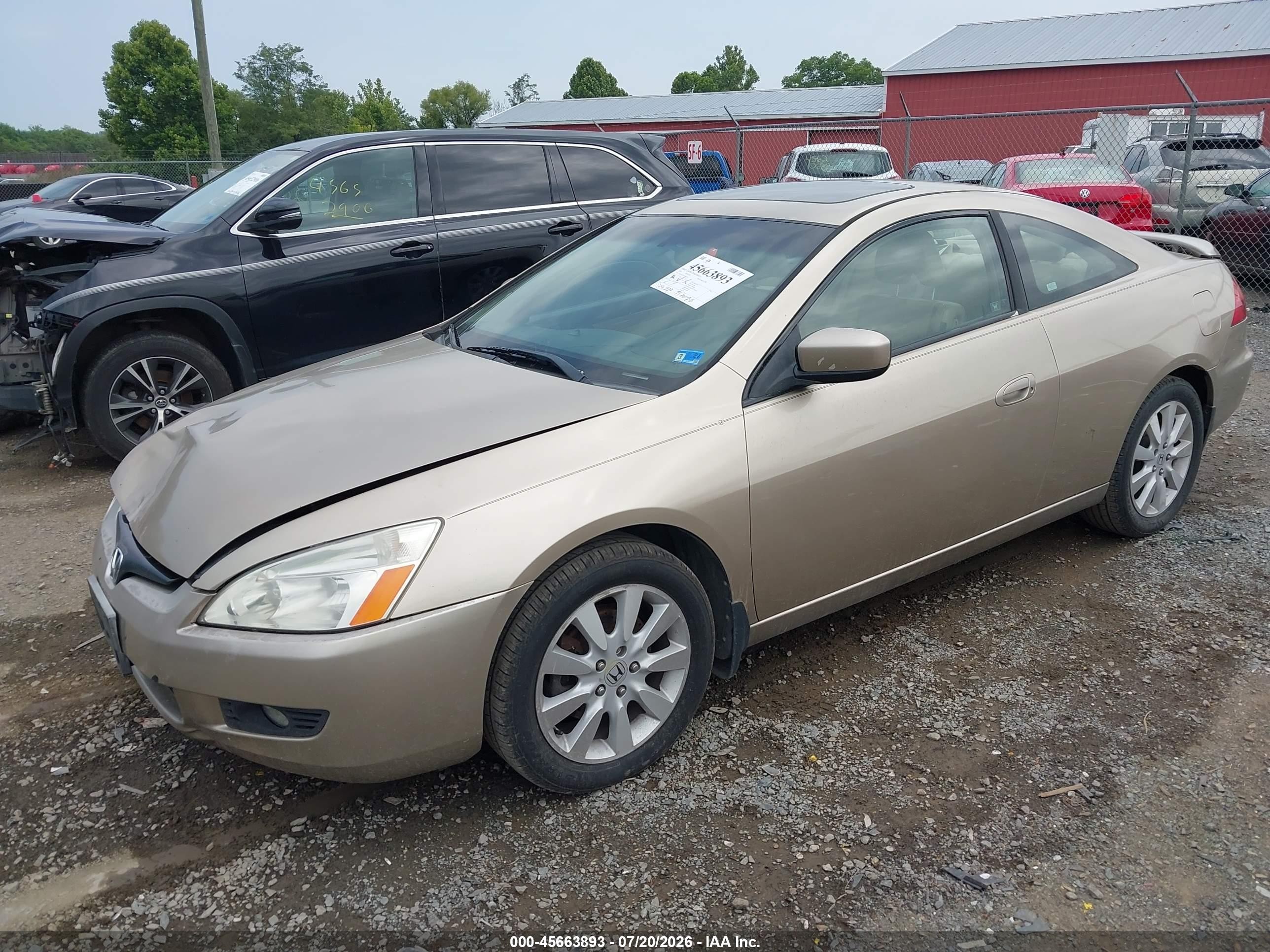 2003 Honda Accord Cpe Ex Gold vin: 1HGCM82673A006136