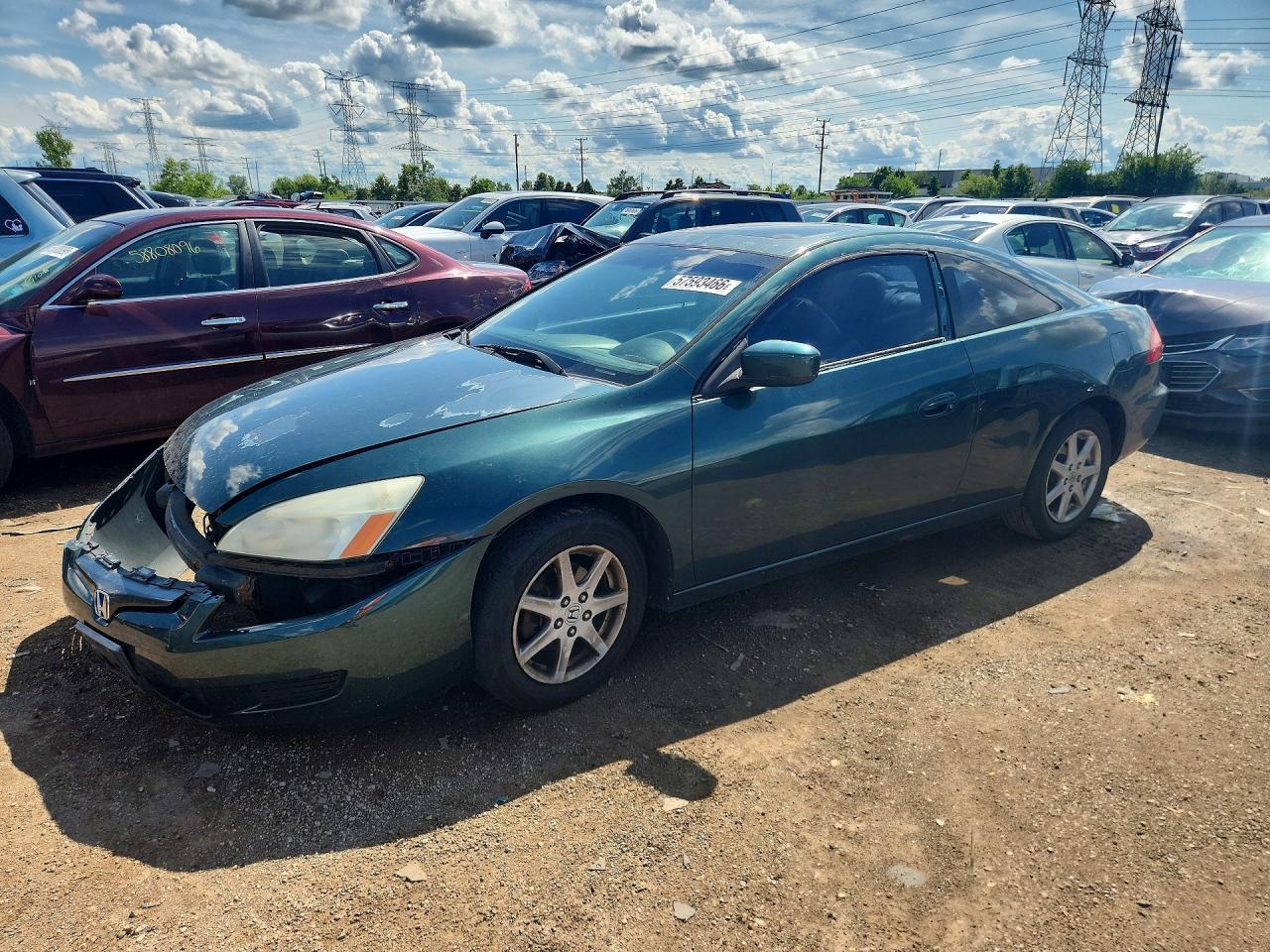 2003 Honda Accord Ex Green vin: 1HGCM82673A014950