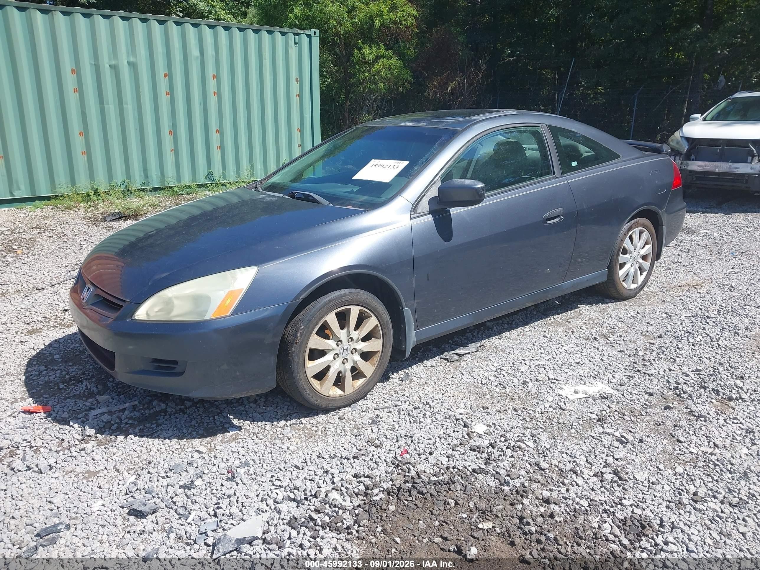 2007 Honda Accord 3.0 Ex Gray vin: 1HGCM82677A007907