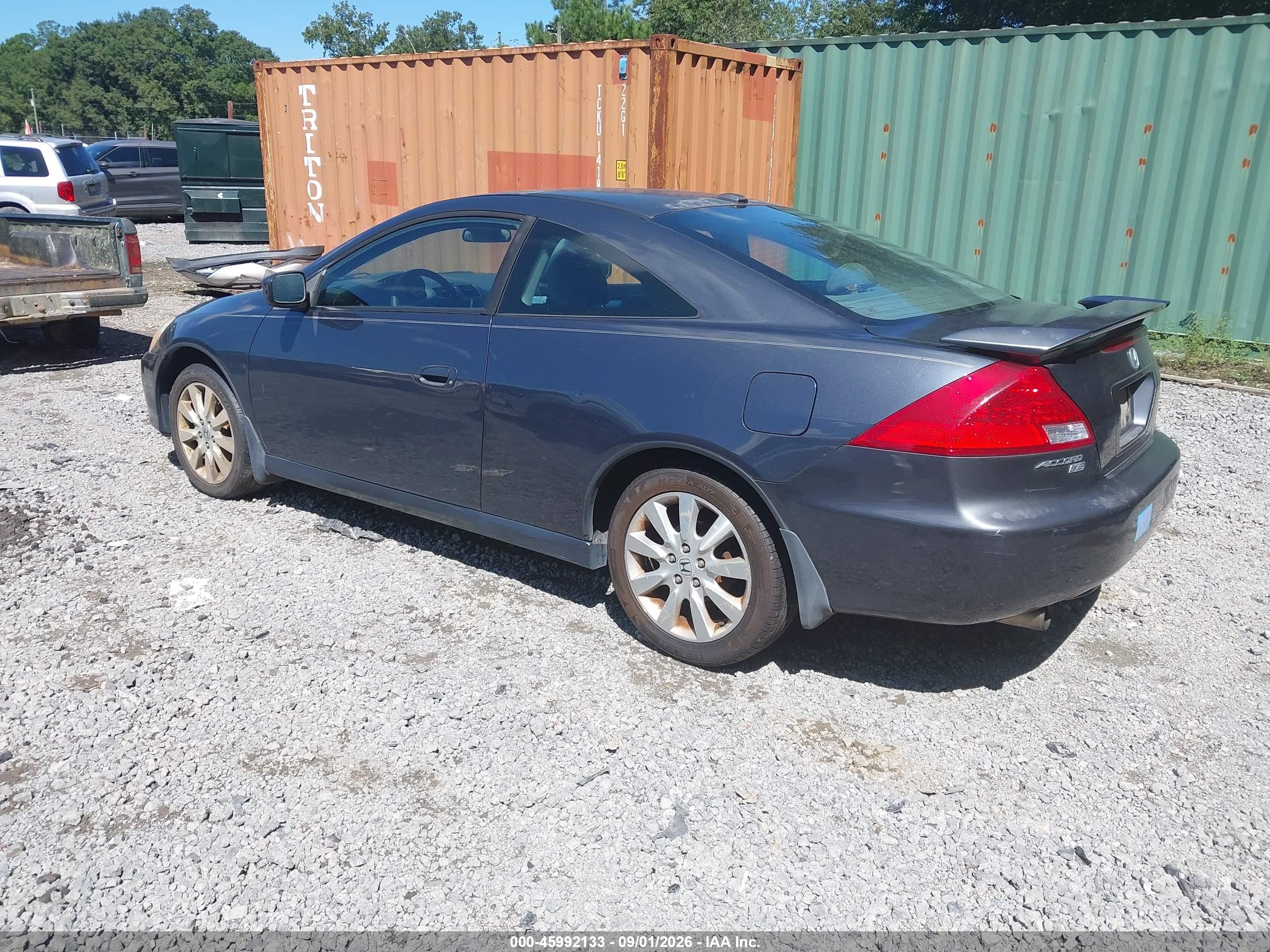 2007 Honda Accord 3.0 Ex Gray vin: 1HGCM82677A007907
