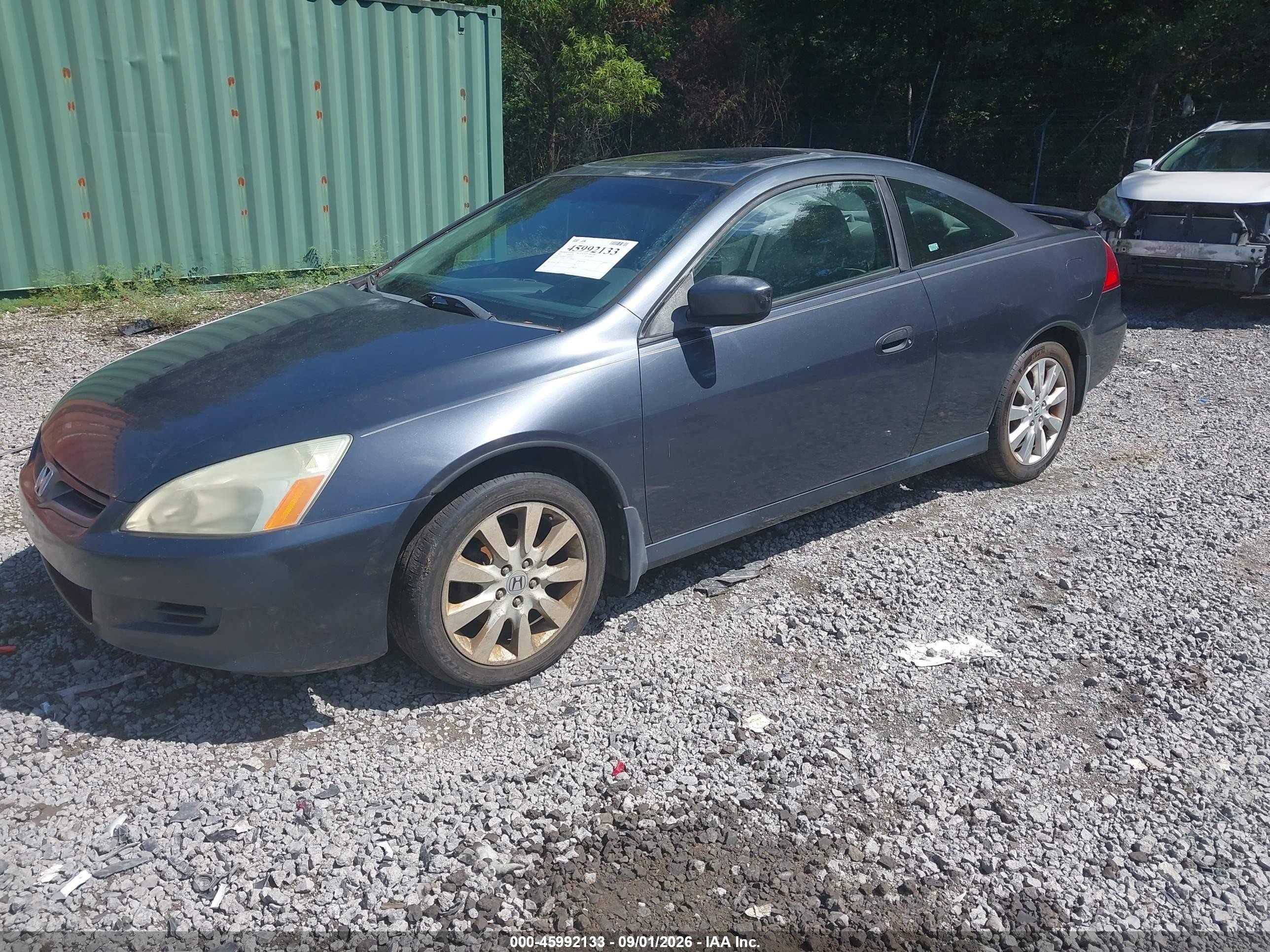 2007 Honda Accord 3.0 Ex Gray vin: 1HGCM82677A007907