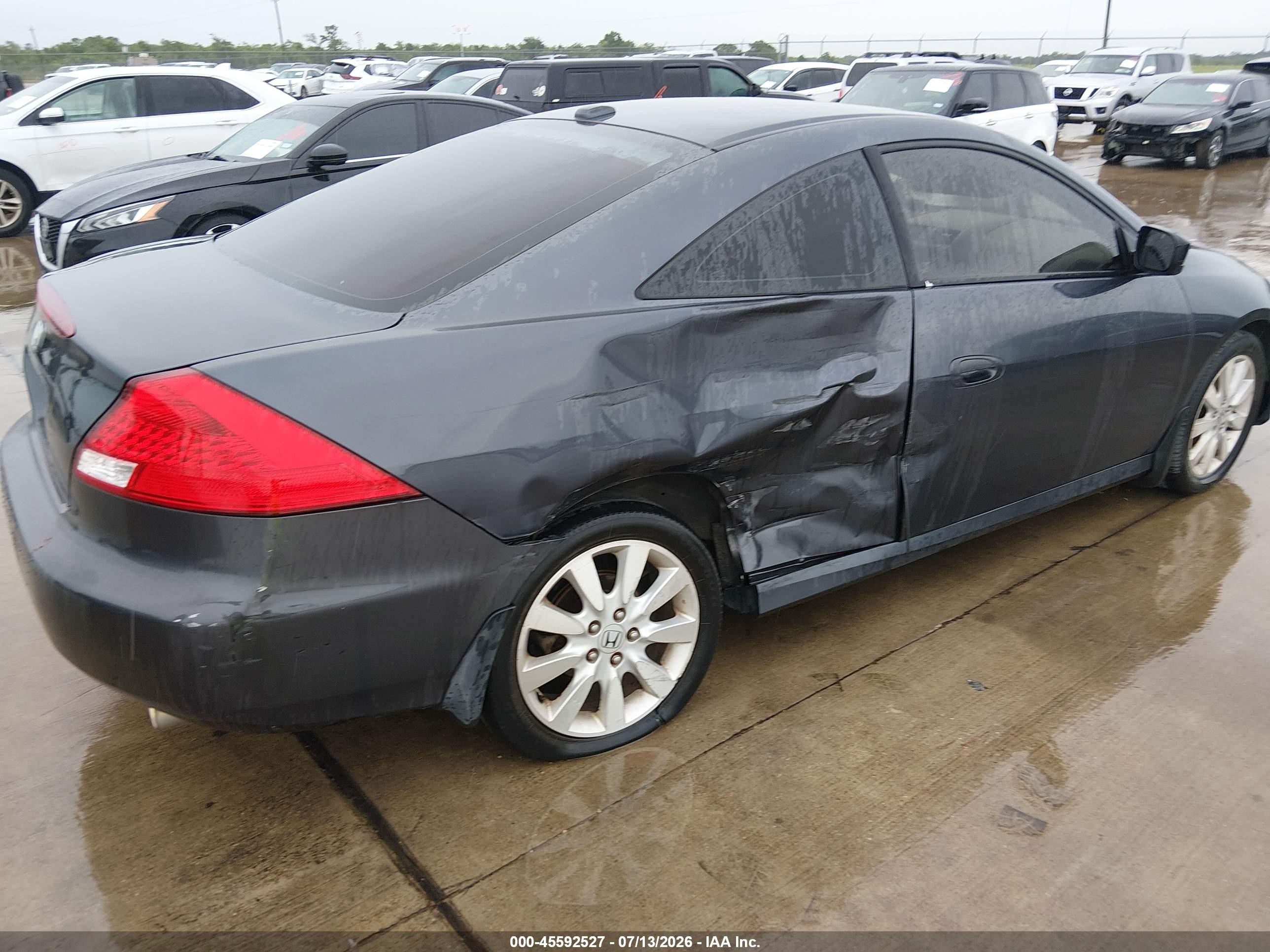2007 Honda Accord 3.0 Ex Gray vin: 1HGCM82677A008281