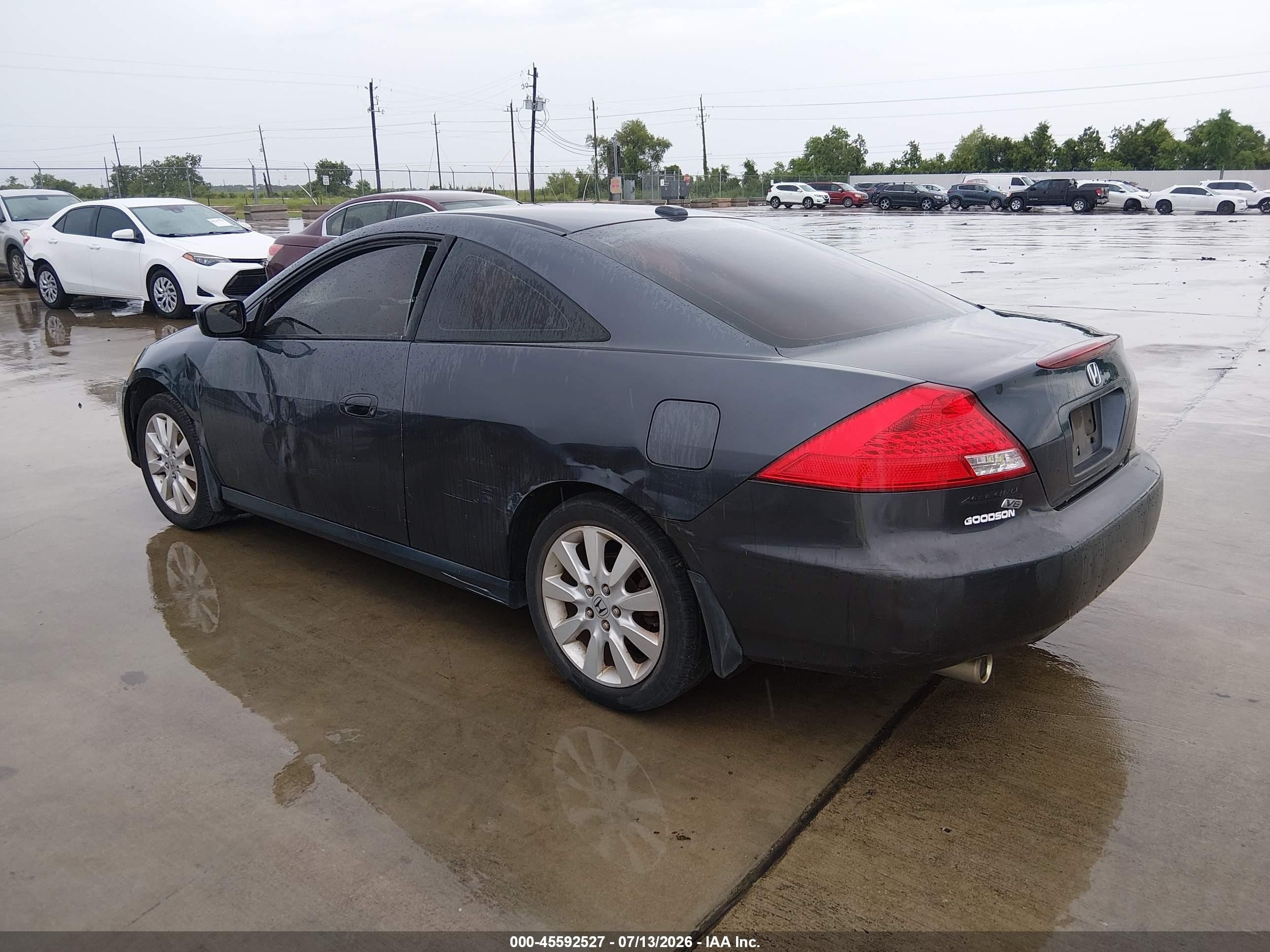 2007 Honda Accord 3.0 Ex Gray vin: 1HGCM82677A008281