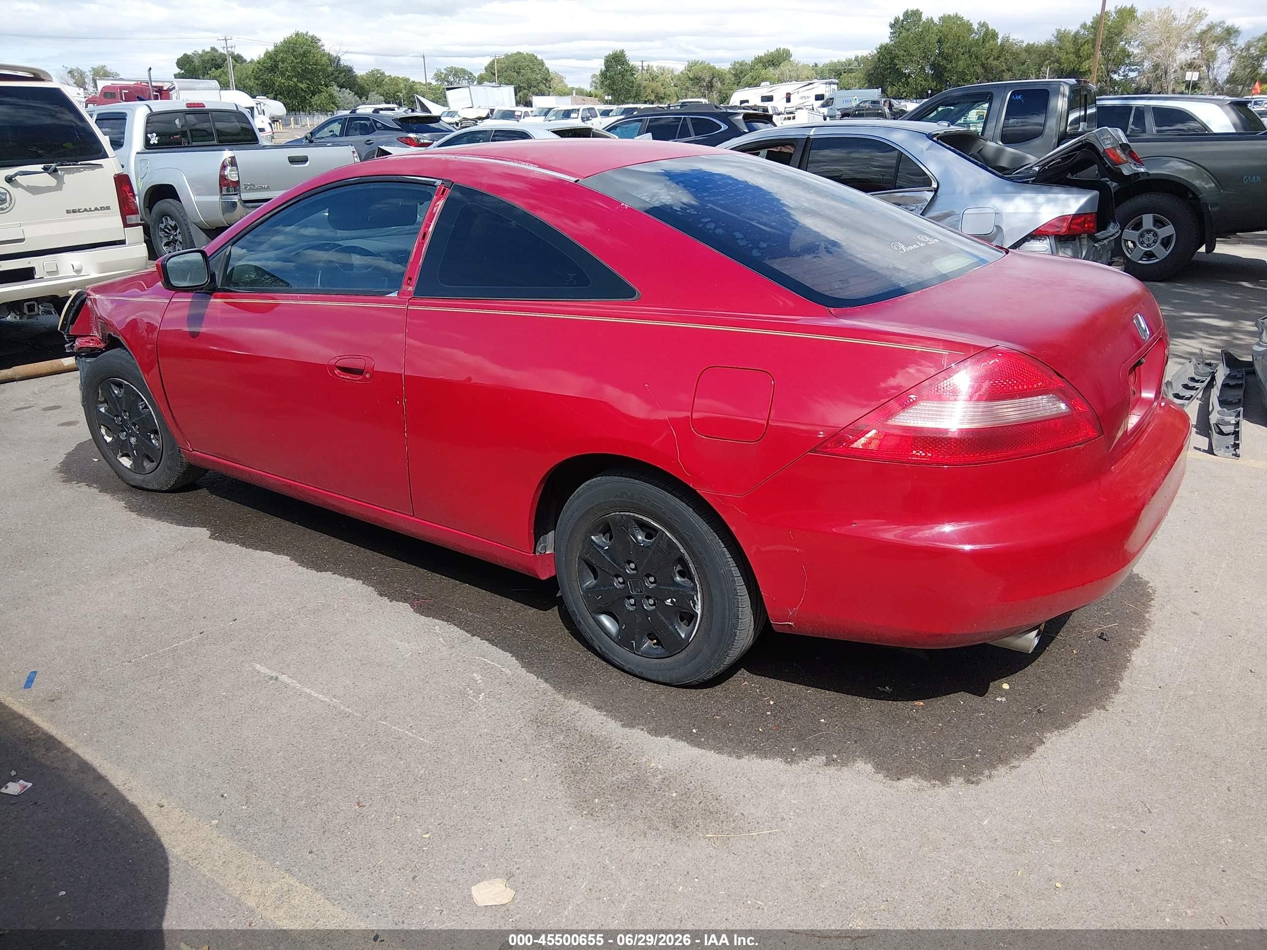 2003 Honda Accord 3.0 Ex Red vin: 1HGCM82683A023379