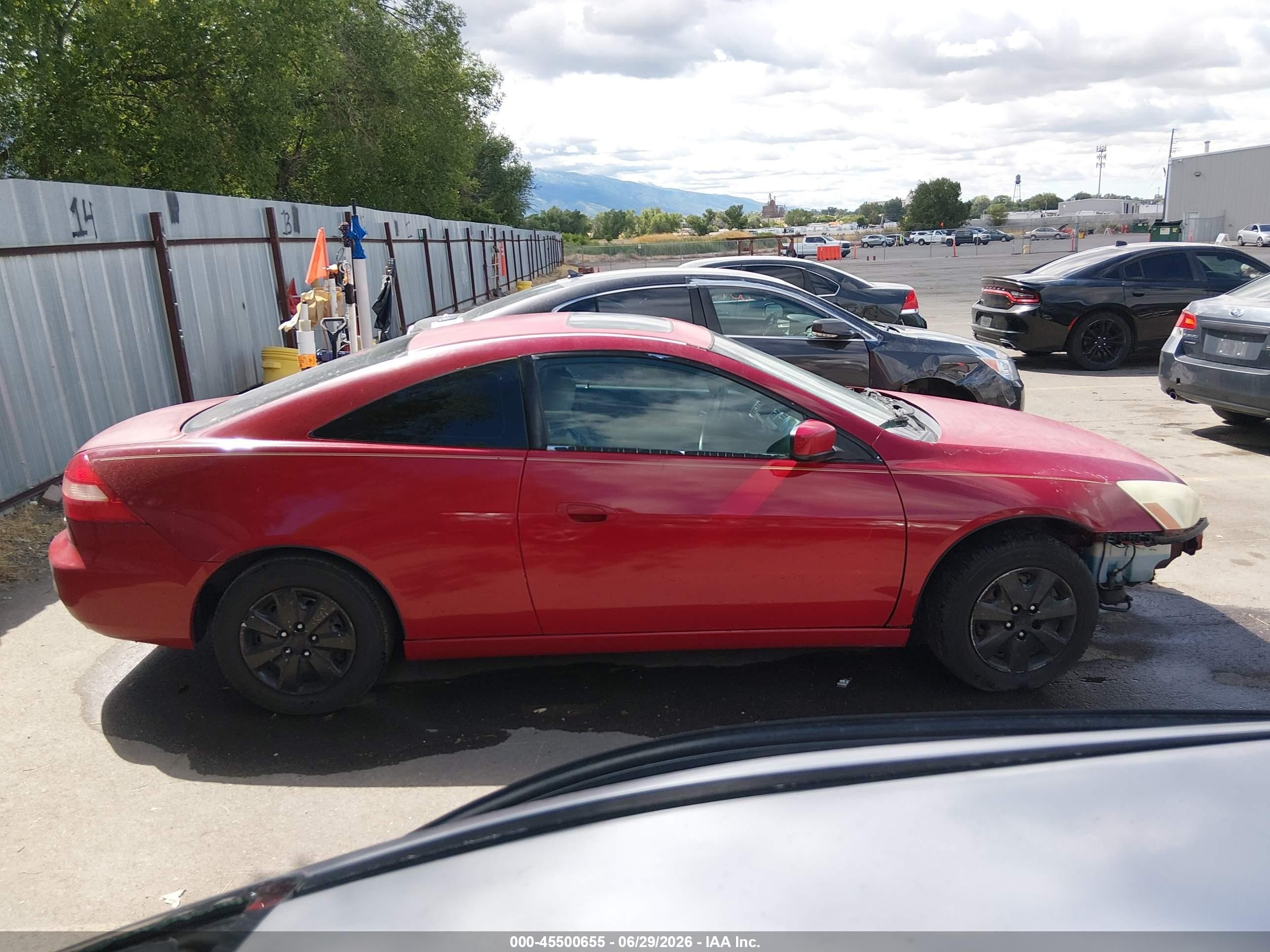 2003 Honda Accord 3.0 Ex Red vin: 1HGCM82683A023379