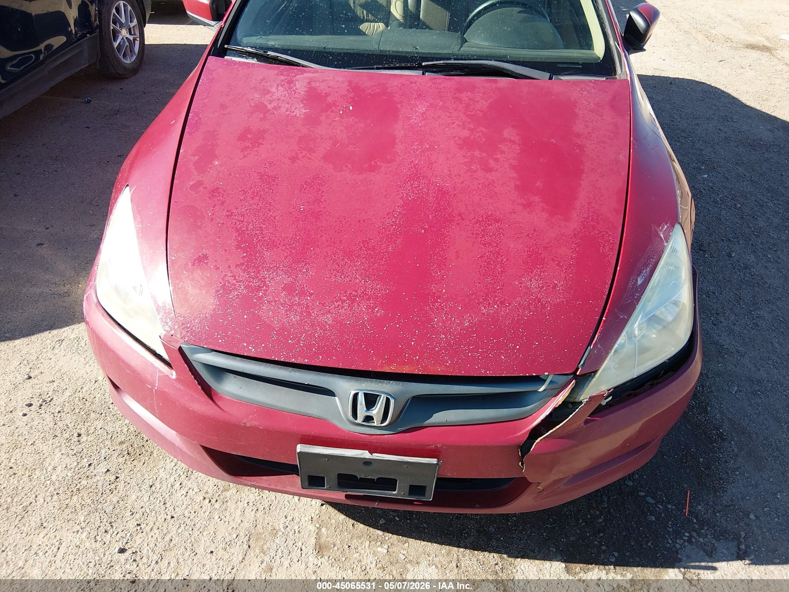 2006 Honda Accord 3.0 Ex Red vin: 1HGCM82686A012998
