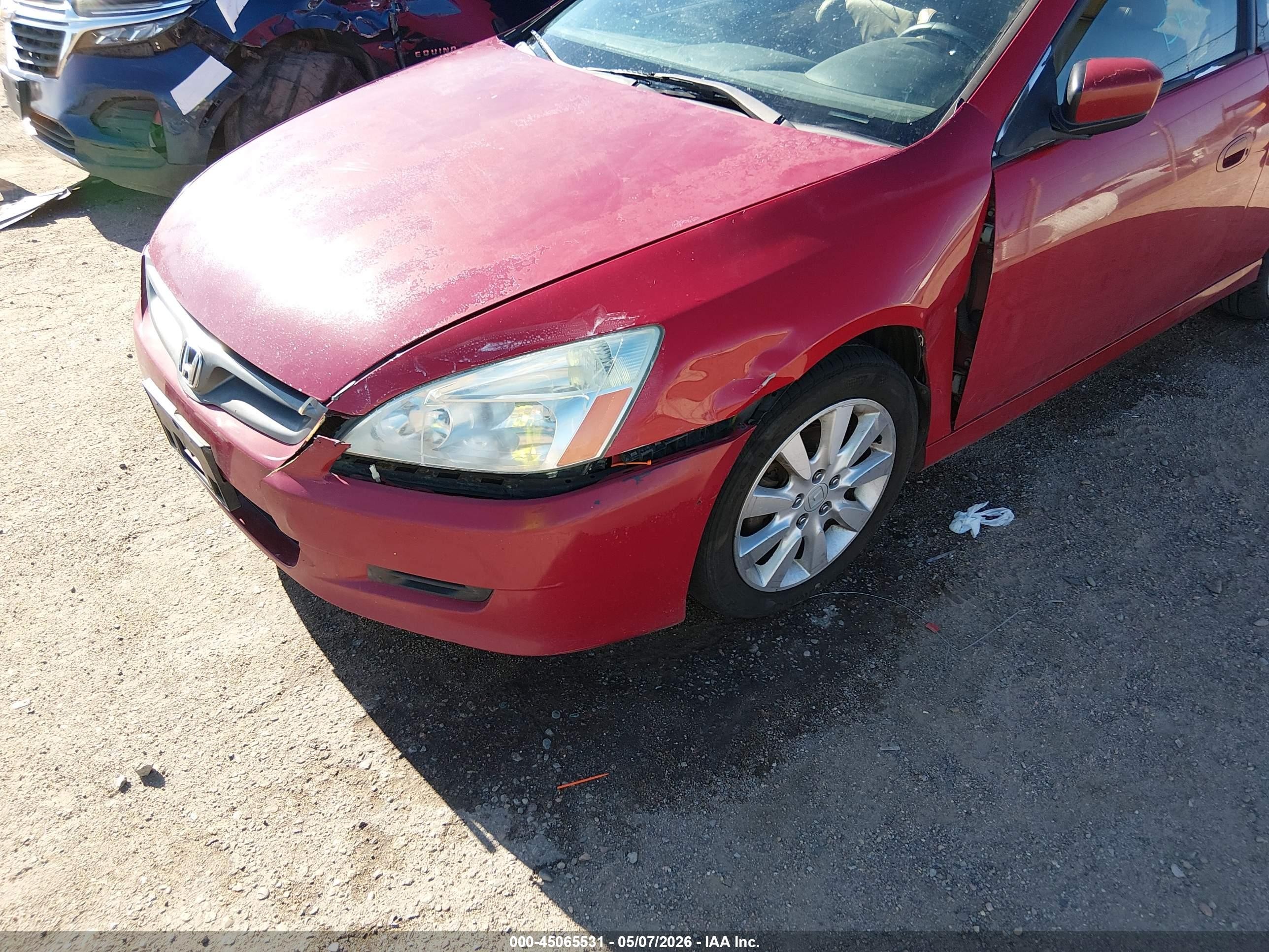 2006 Honda Accord 3.0 Ex Red vin: 1HGCM82686A012998
