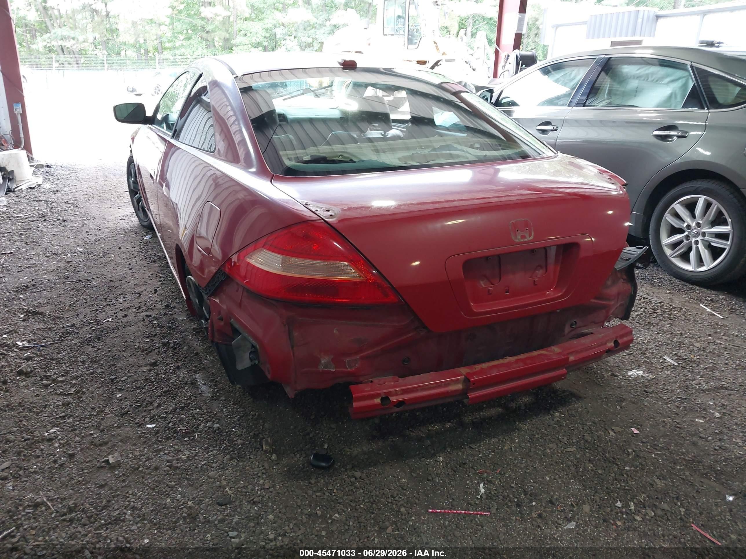 2004 Honda Accord 3.0 Ex Red vin: 1HGCM82694A002218