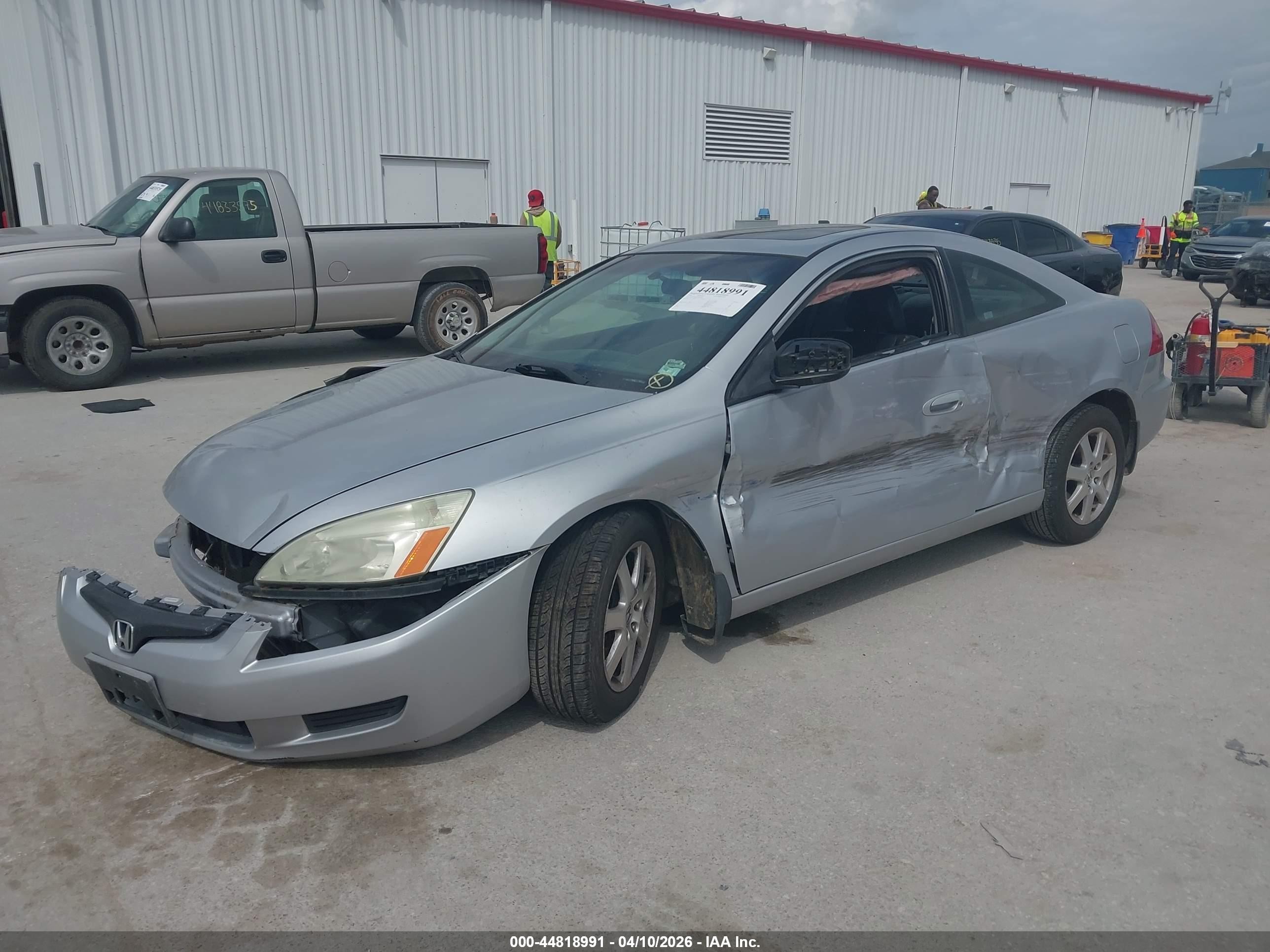 2005 Honda Accord Cpe Ex-l V6 Silver vin: 1HGCM82695A001684