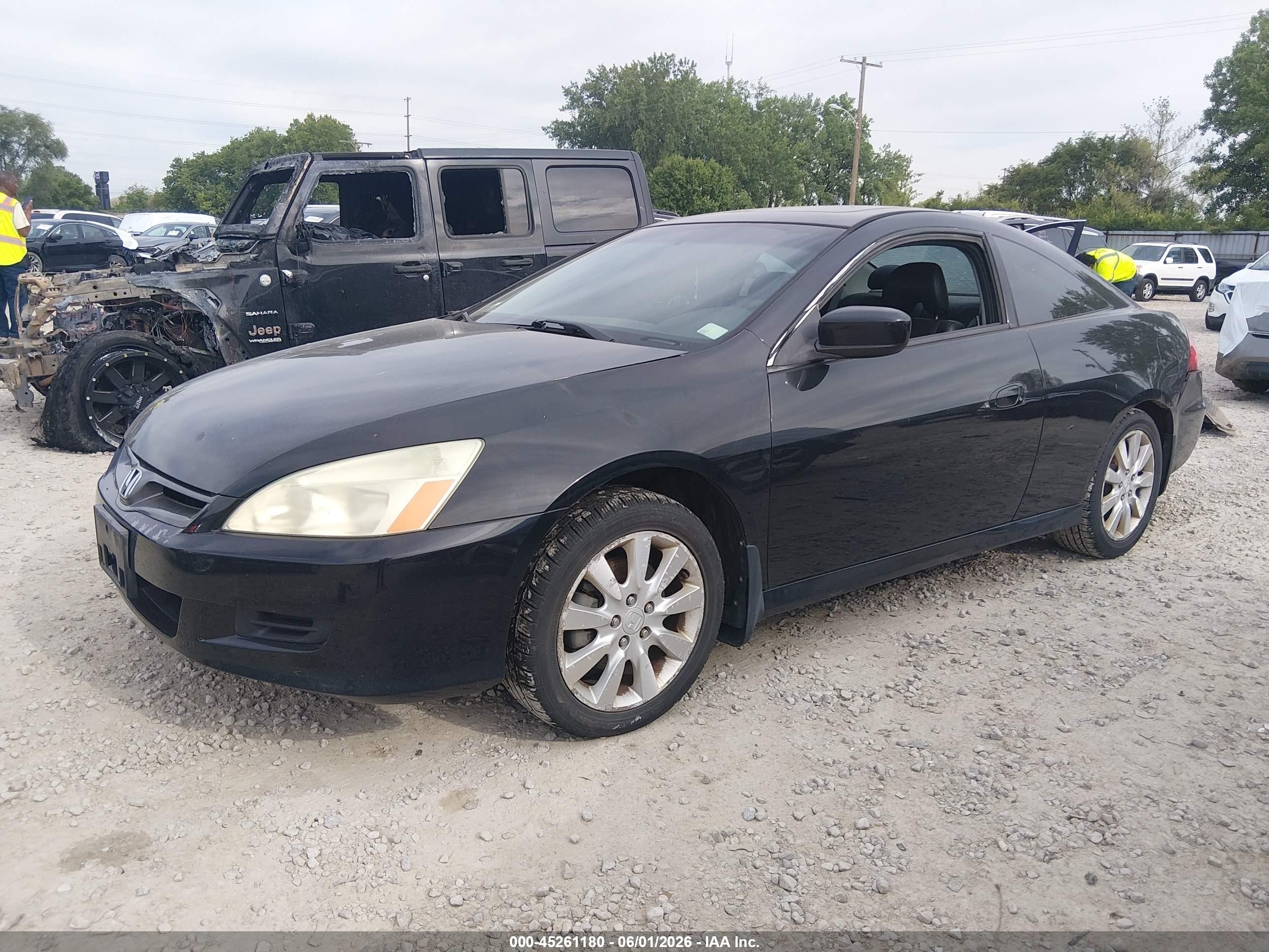 2006 Honda Accord 3.0 Ex Black vin: 1HGCM826X6A005051