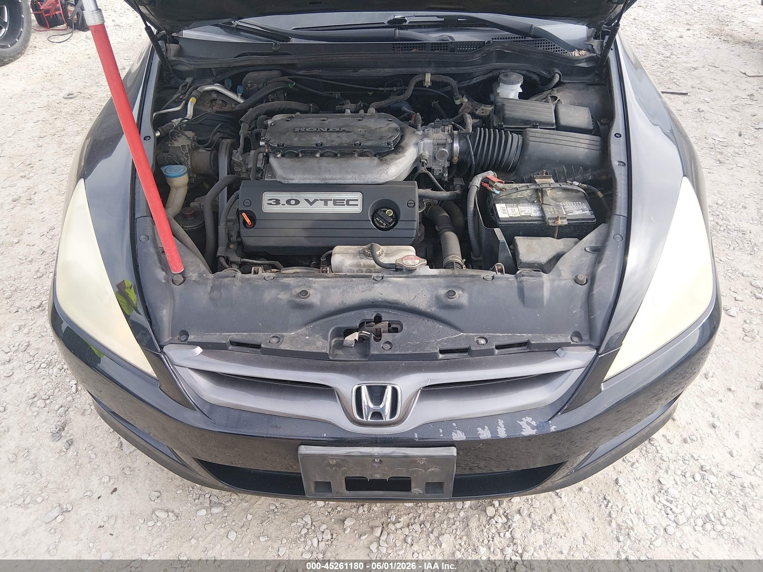 2006 Honda Accord 3.0 Ex Black vin: 1HGCM826X6A005051