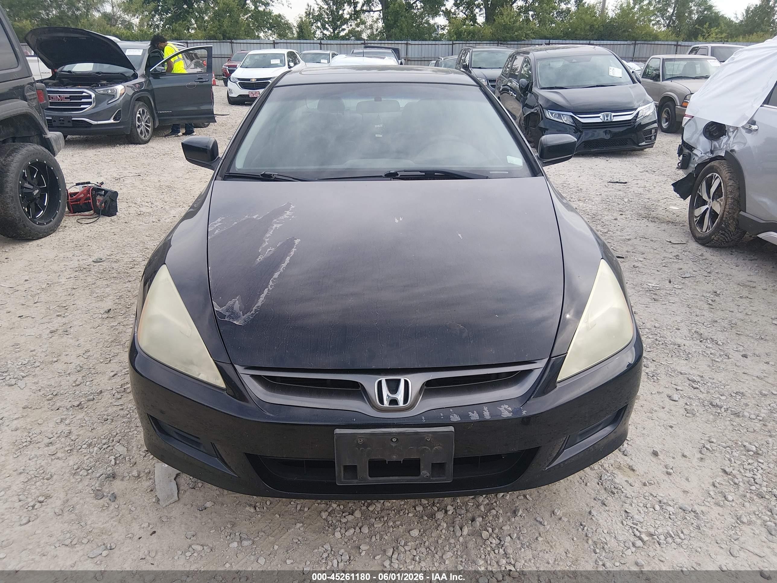2006 Honda Accord 3.0 Ex Black vin: 1HGCM826X6A005051