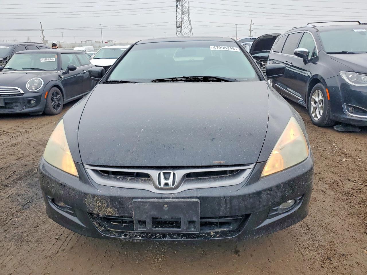 2007 Honda Accord Ex Black vin: 1HGCM82727A003594