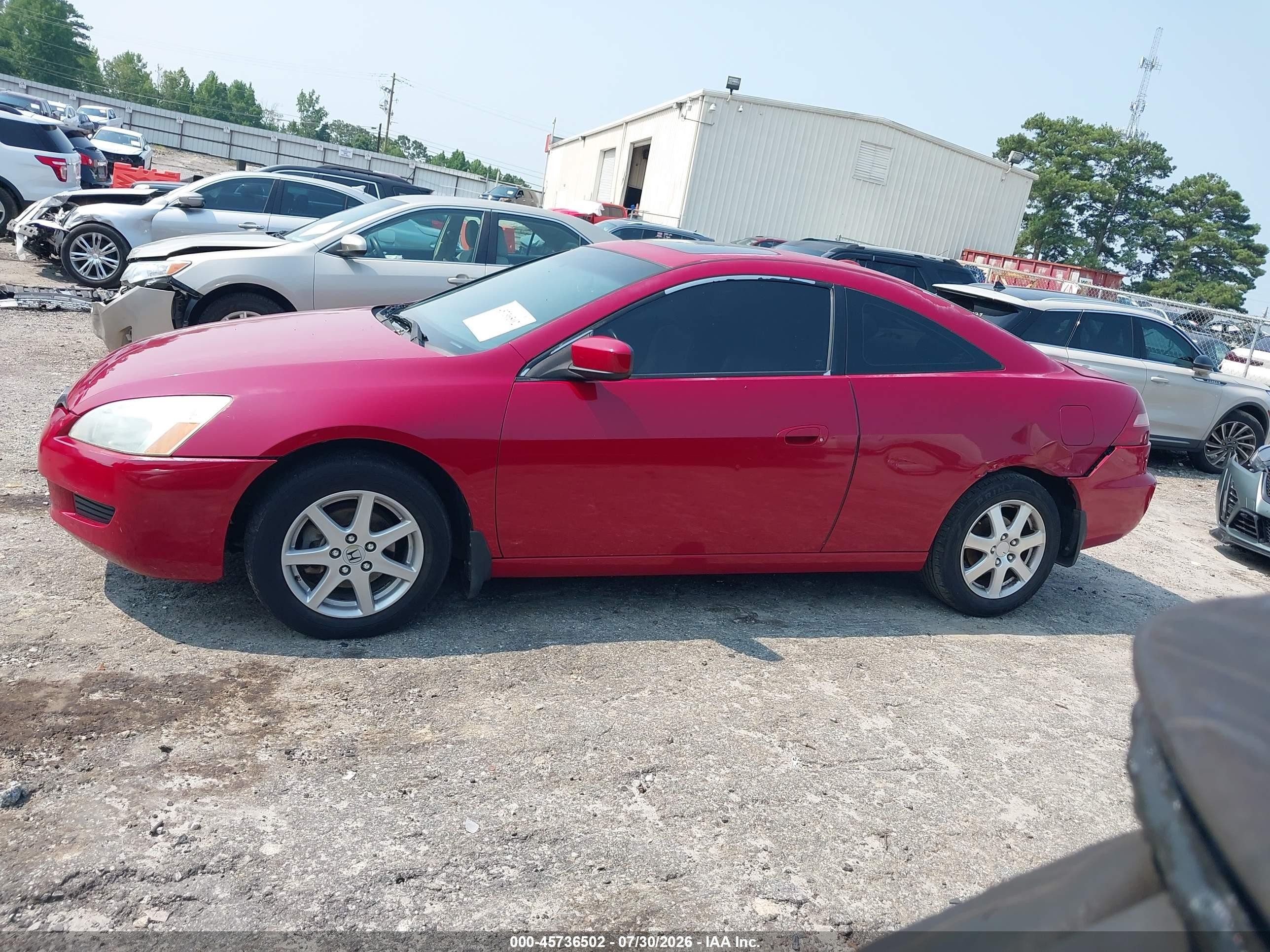 2005 Honda Accord 3.0 Ex Red vin: 1HGCM82755A004297