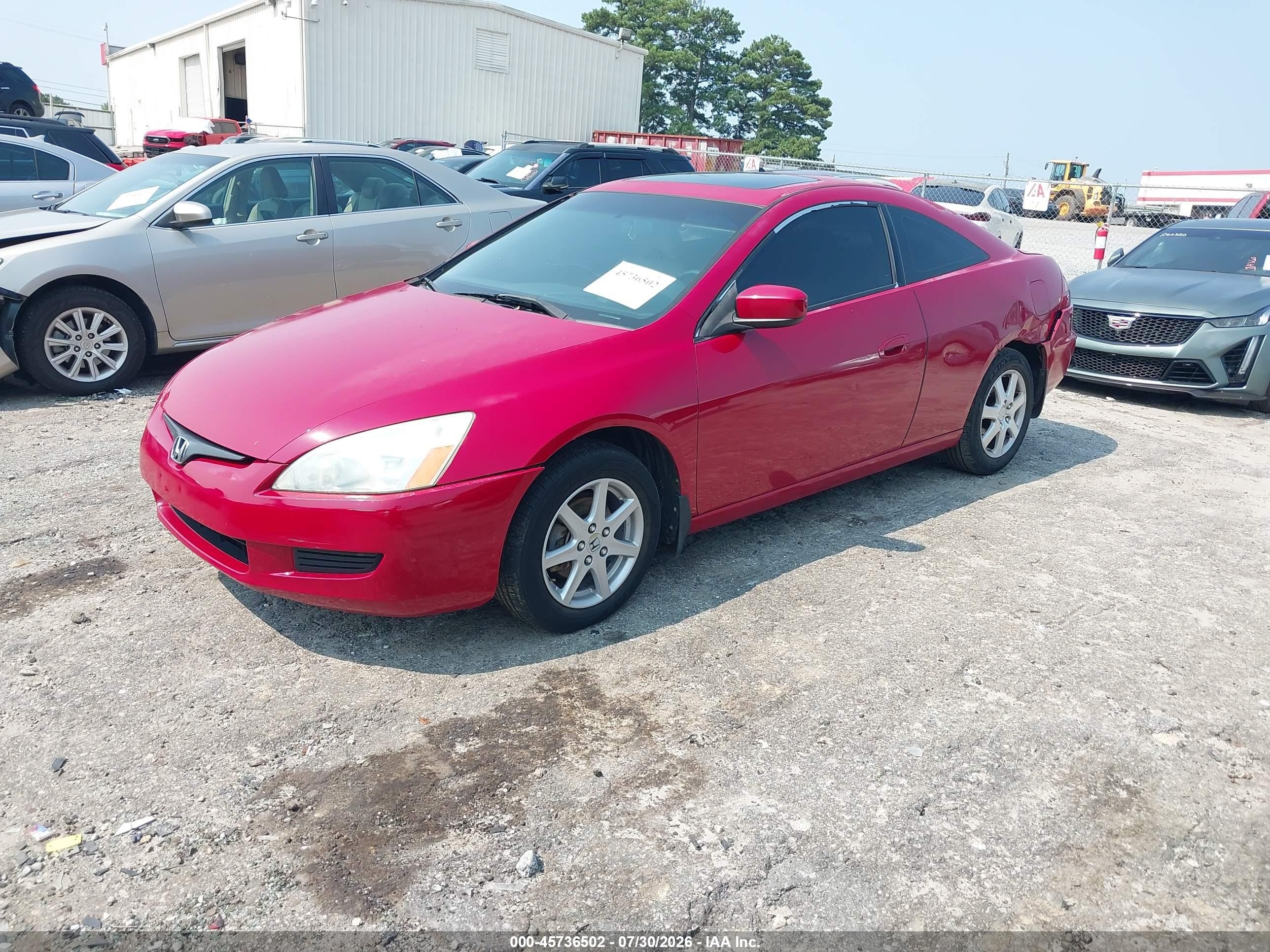 2005 Honda Accord 3.0 Ex Red vin: 1HGCM82755A004297