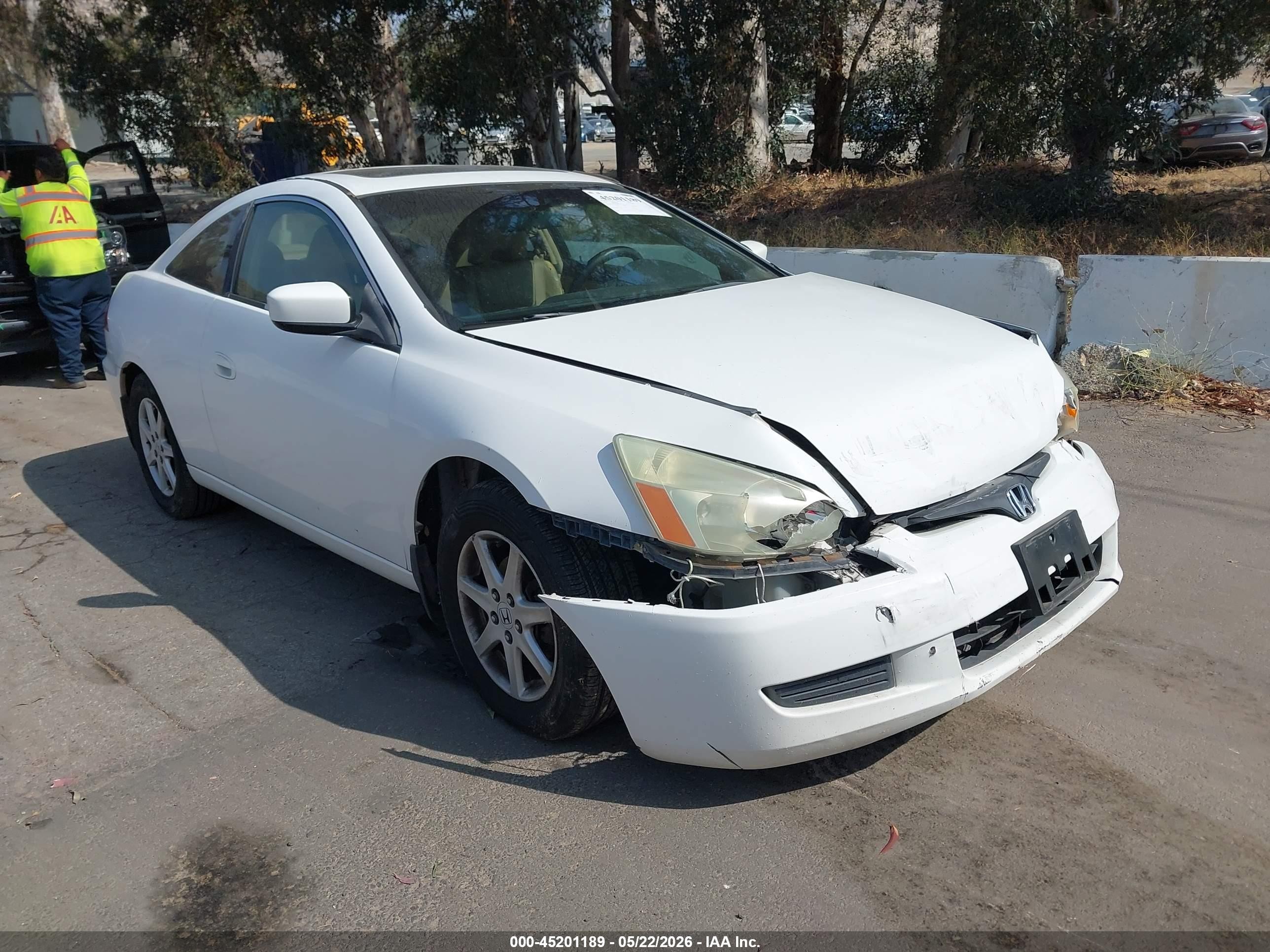 2004 Honda Accord 3.0 Ex White vin: 1HGCM82784A017673