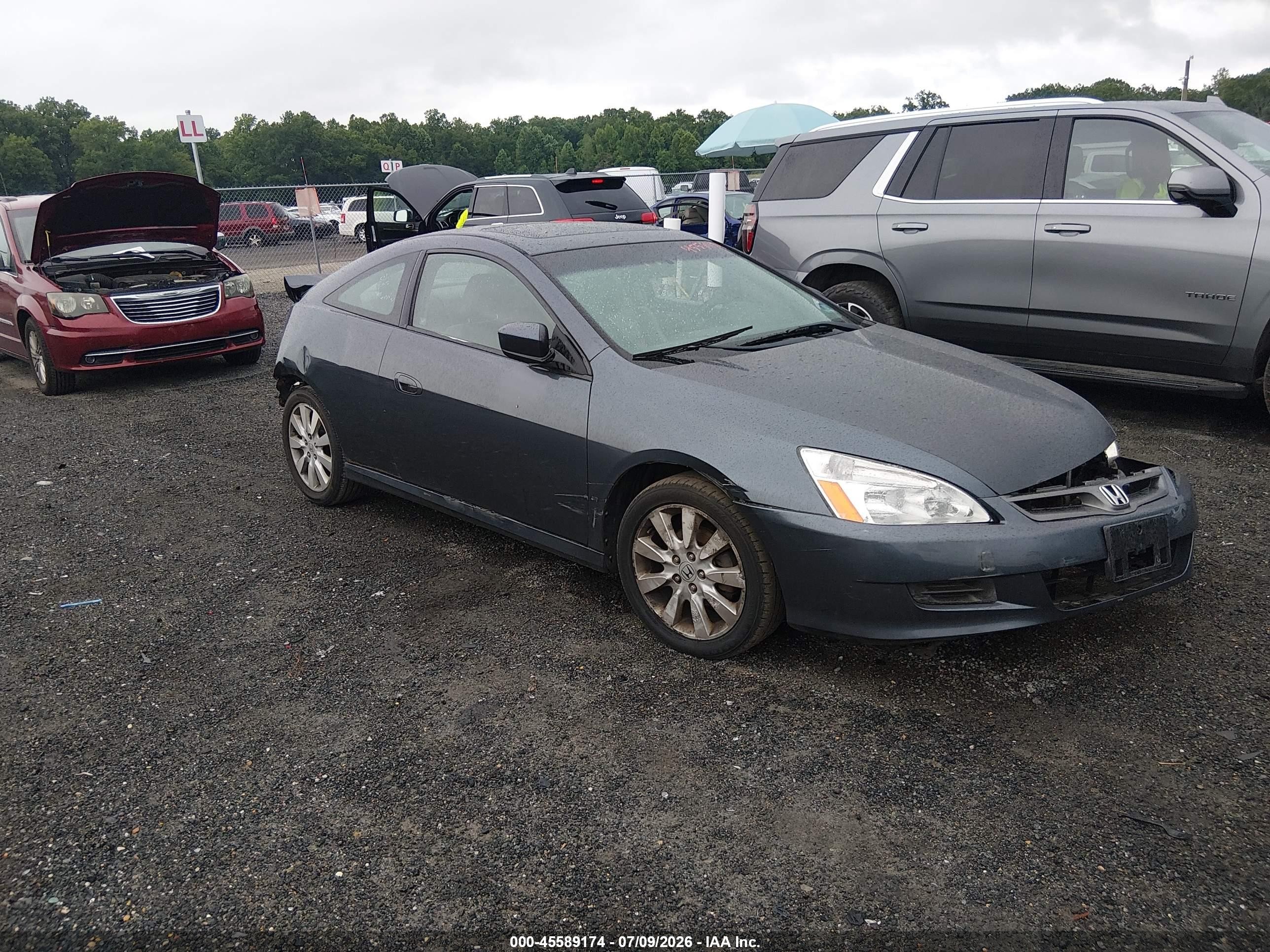 2007 Honda Accord 3.0 Ex Blue vin: 1HGCM827X7A001639