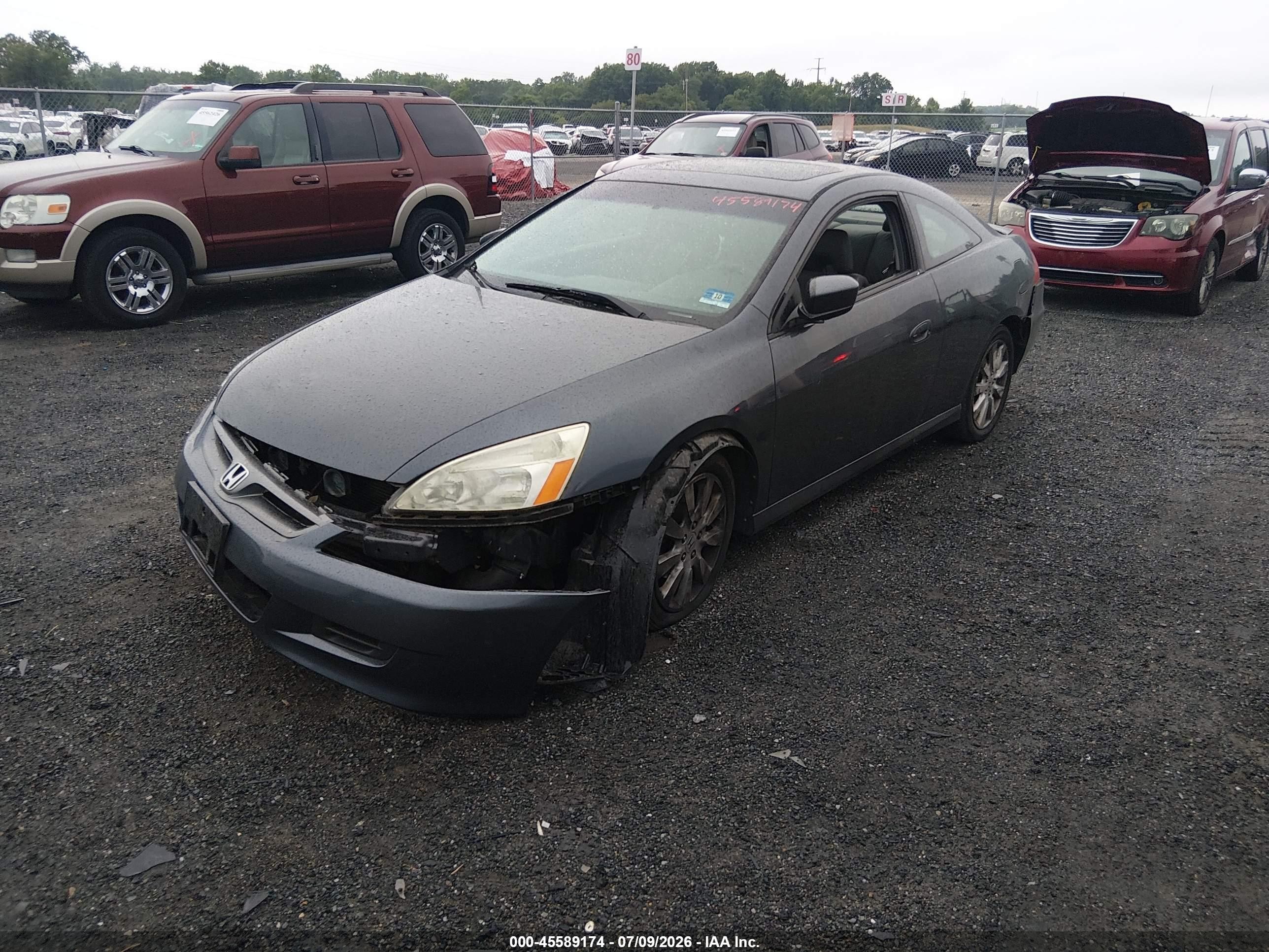 2007 Honda Accord 3.0 Ex Blue vin: 1HGCM827X7A001639