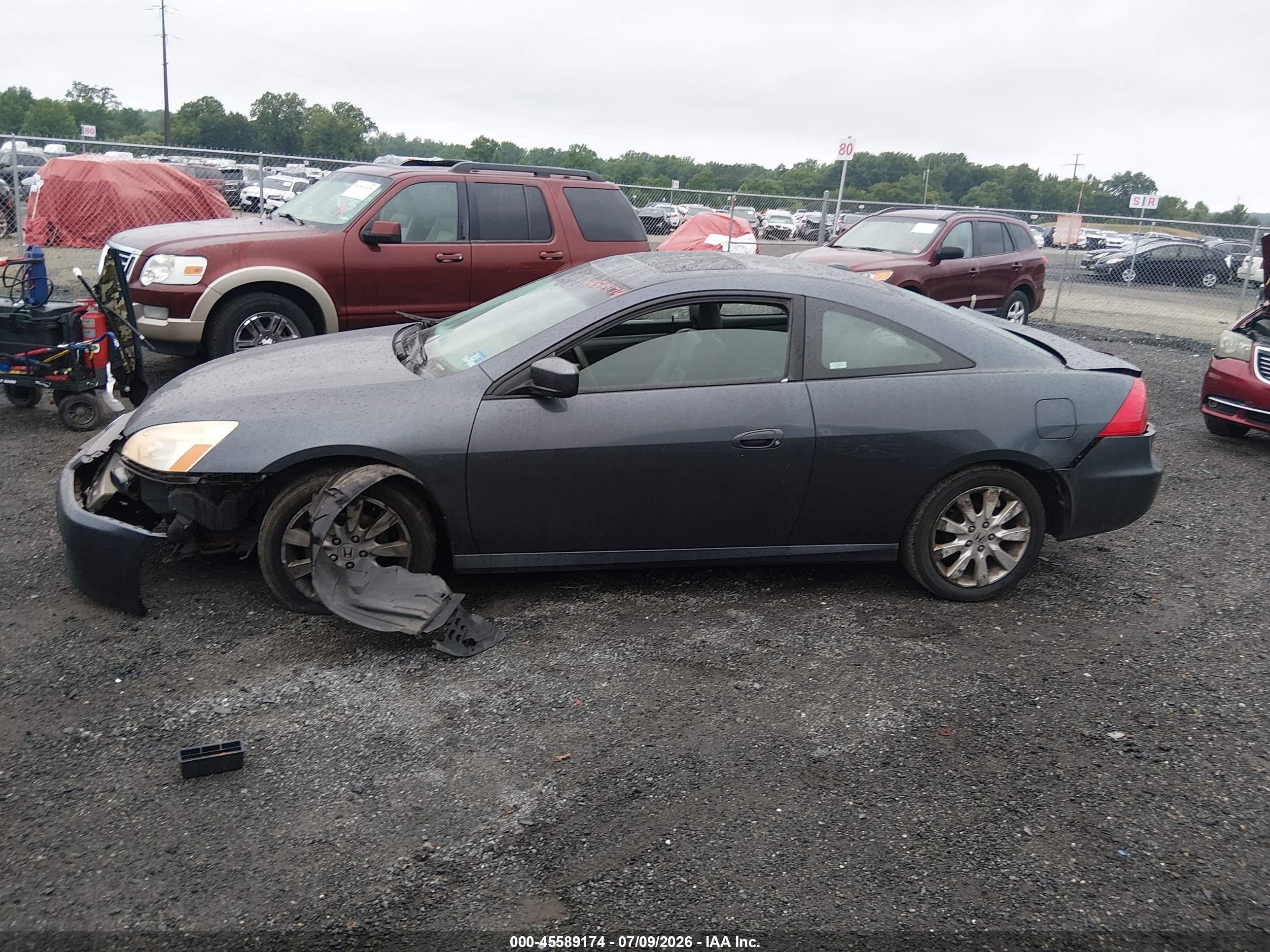 2007 Honda Accord 3.0 Ex Blue vin: 1HGCM827X7A001639