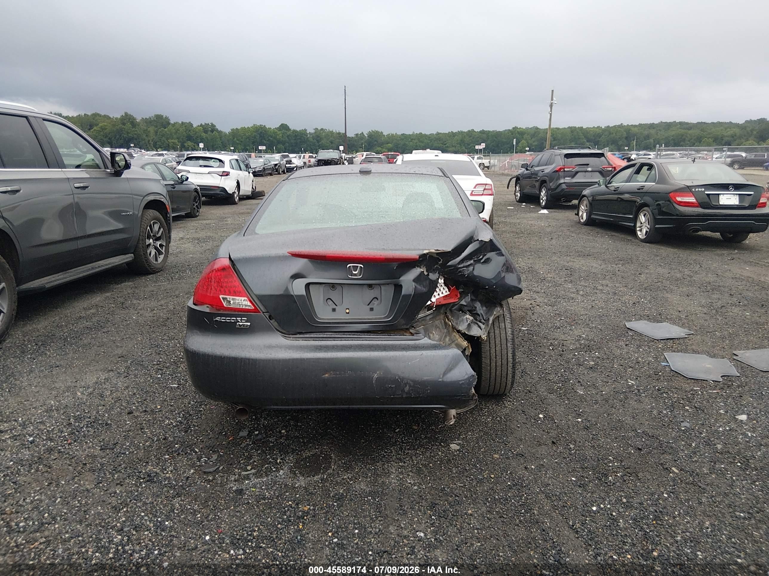 2007 Honda Accord 3.0 Ex Blue vin: 1HGCM827X7A001639
