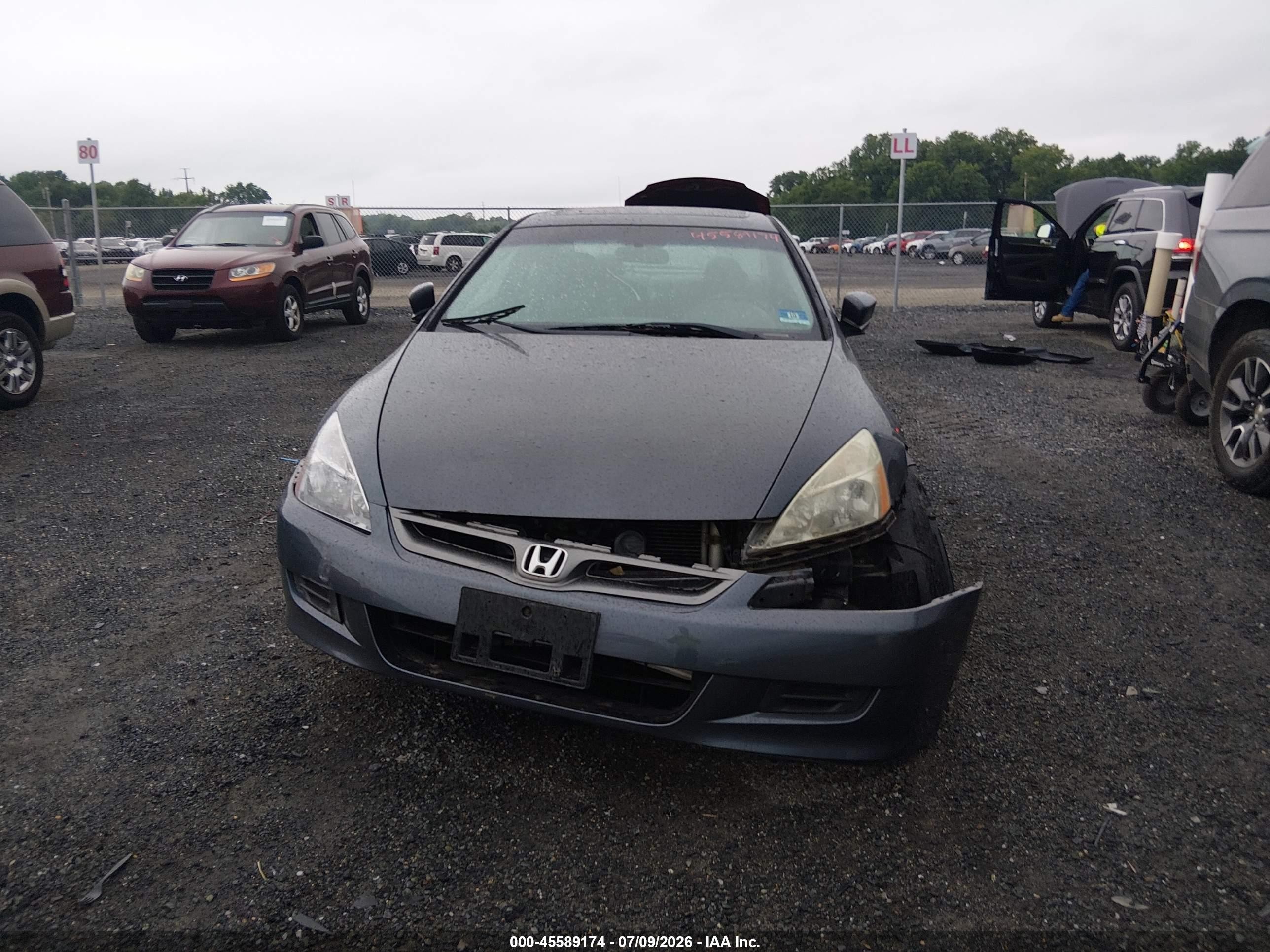 2007 Honda Accord 3.0 Ex Blue vin: 1HGCM827X7A001639