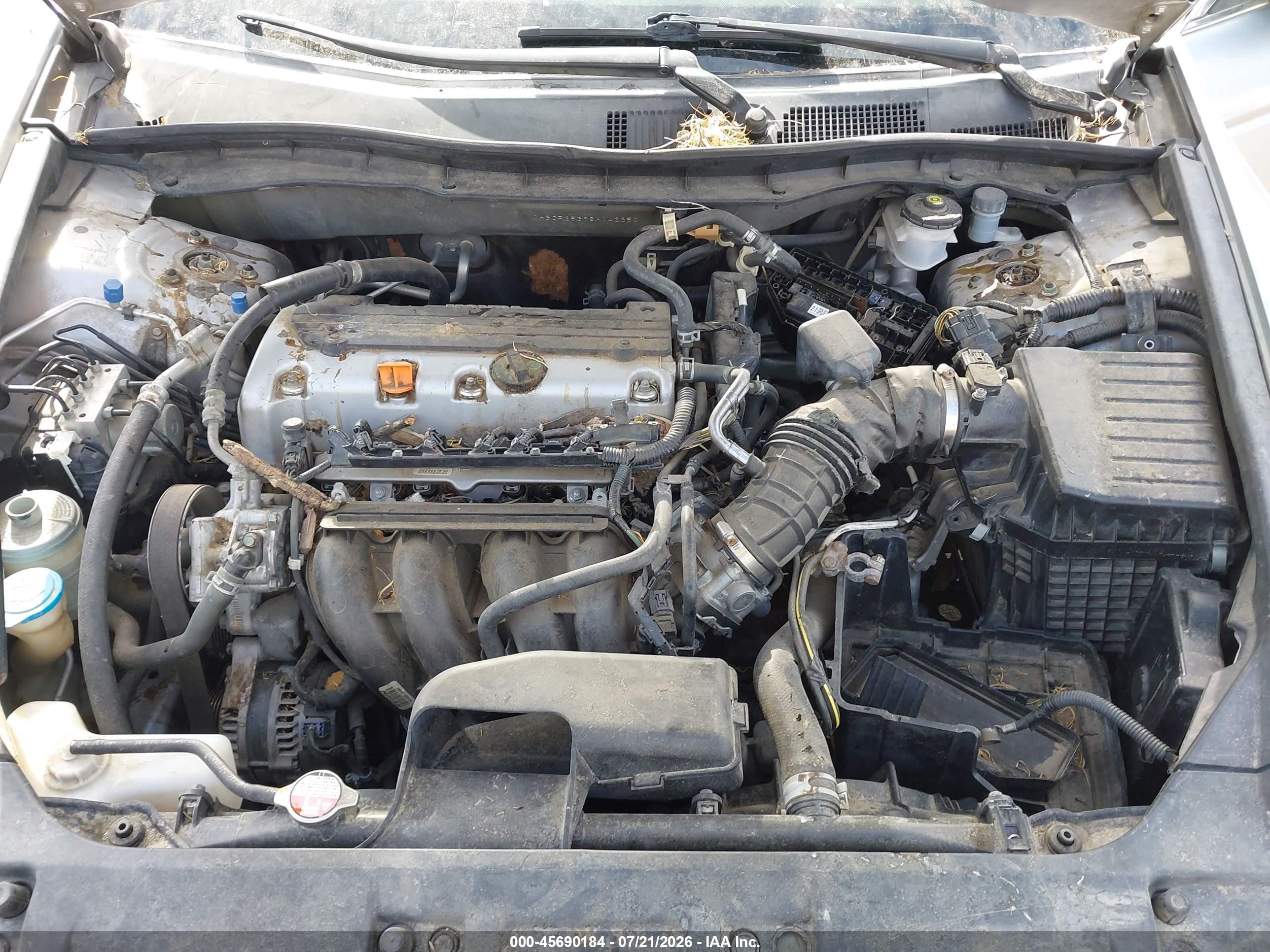 2008 Honda Accord 2.4 Lx Silver vin: 1HGCP25398A142250
