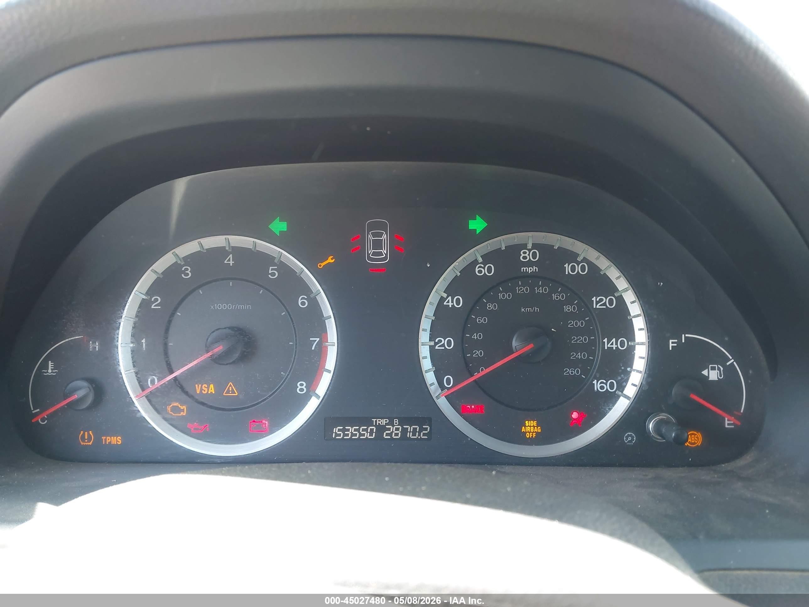 2008 Honda Accord 2.4 Lx-p Серый vin: 1HGCP25498A076243