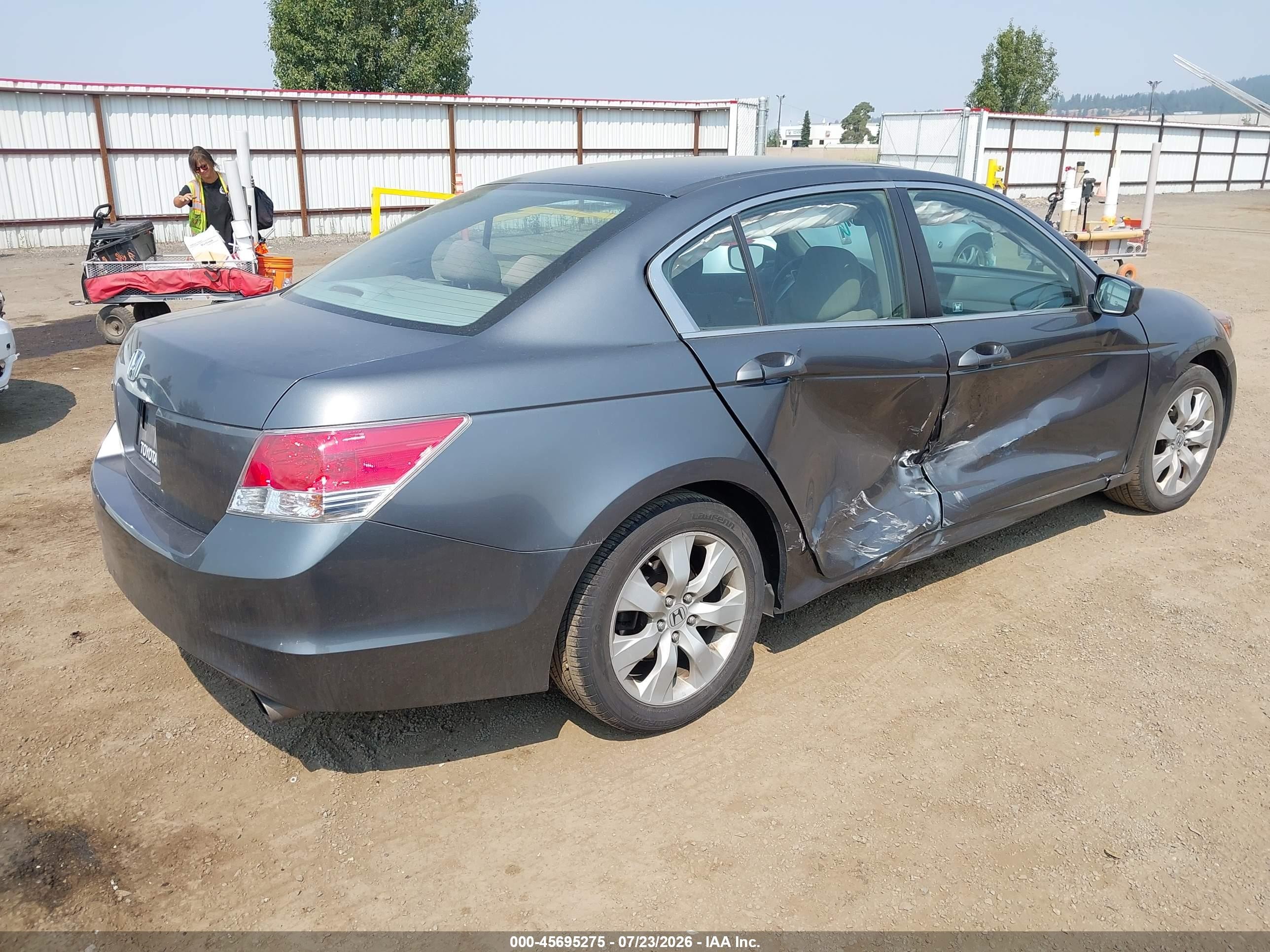 2008 Honda Accord 2.4 Ex Gray vin: 1HGCP25738A084266