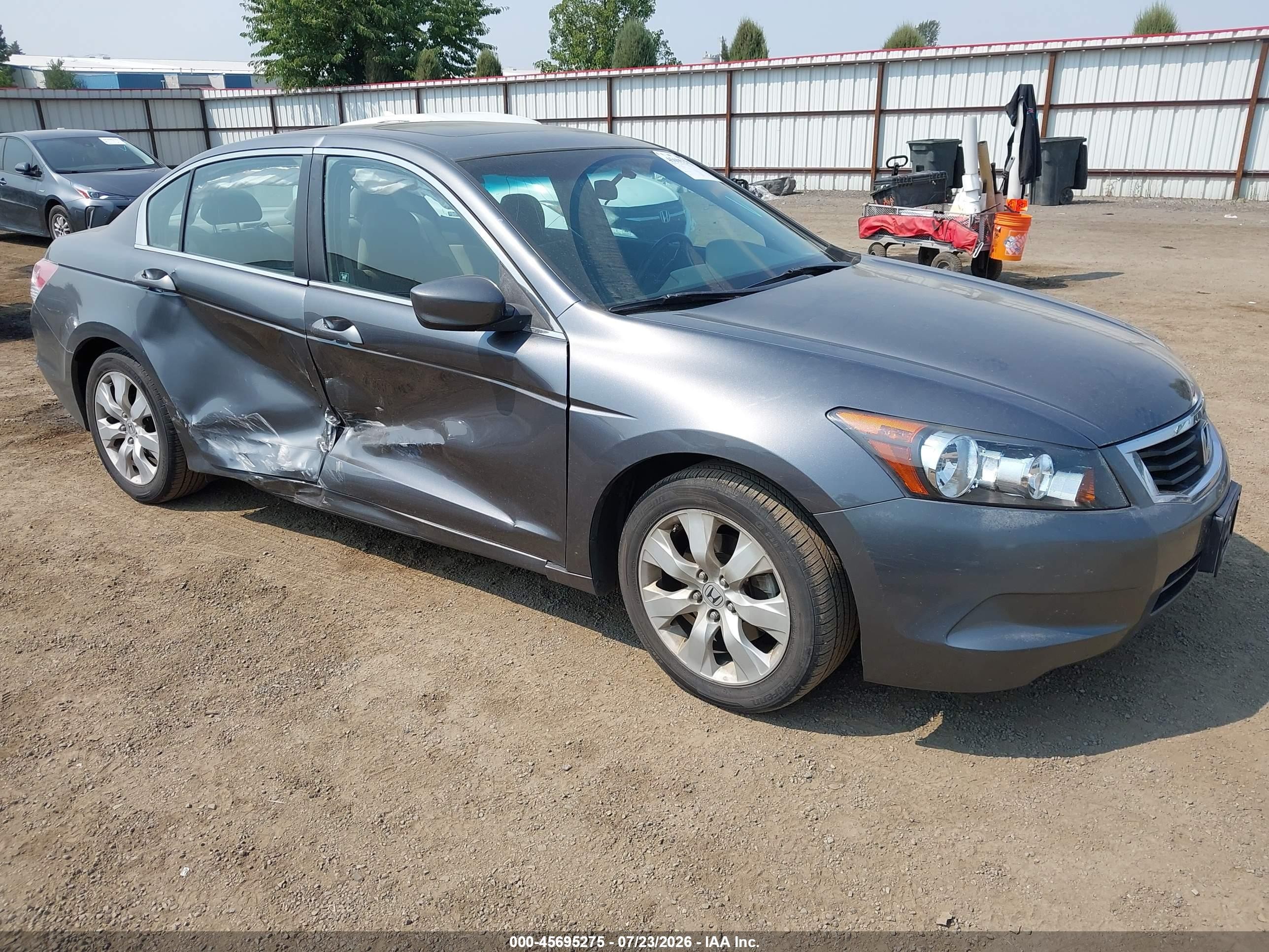 2008 Honda Accord 2.4 Ex Gray vin: 1HGCP25738A084266