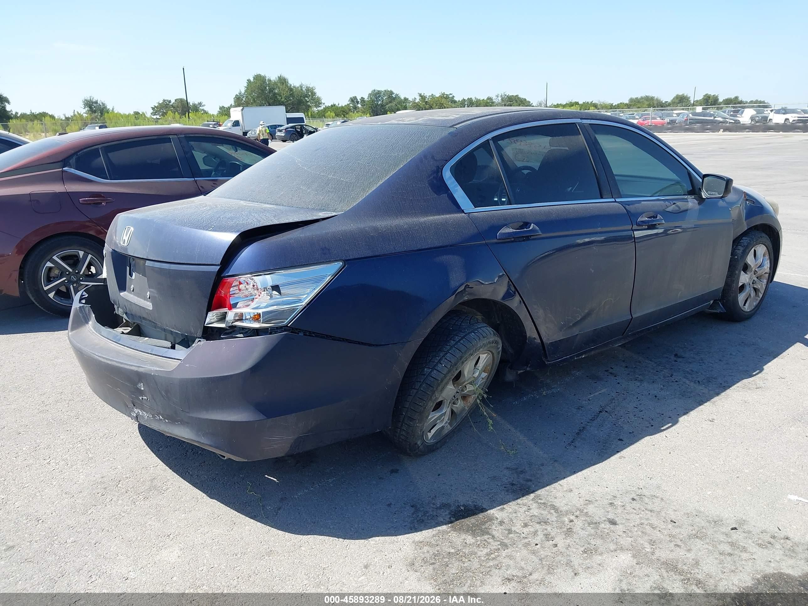 2008 Honda Accord 2.4 Ex Blue vin: 1HGCP25768A068370