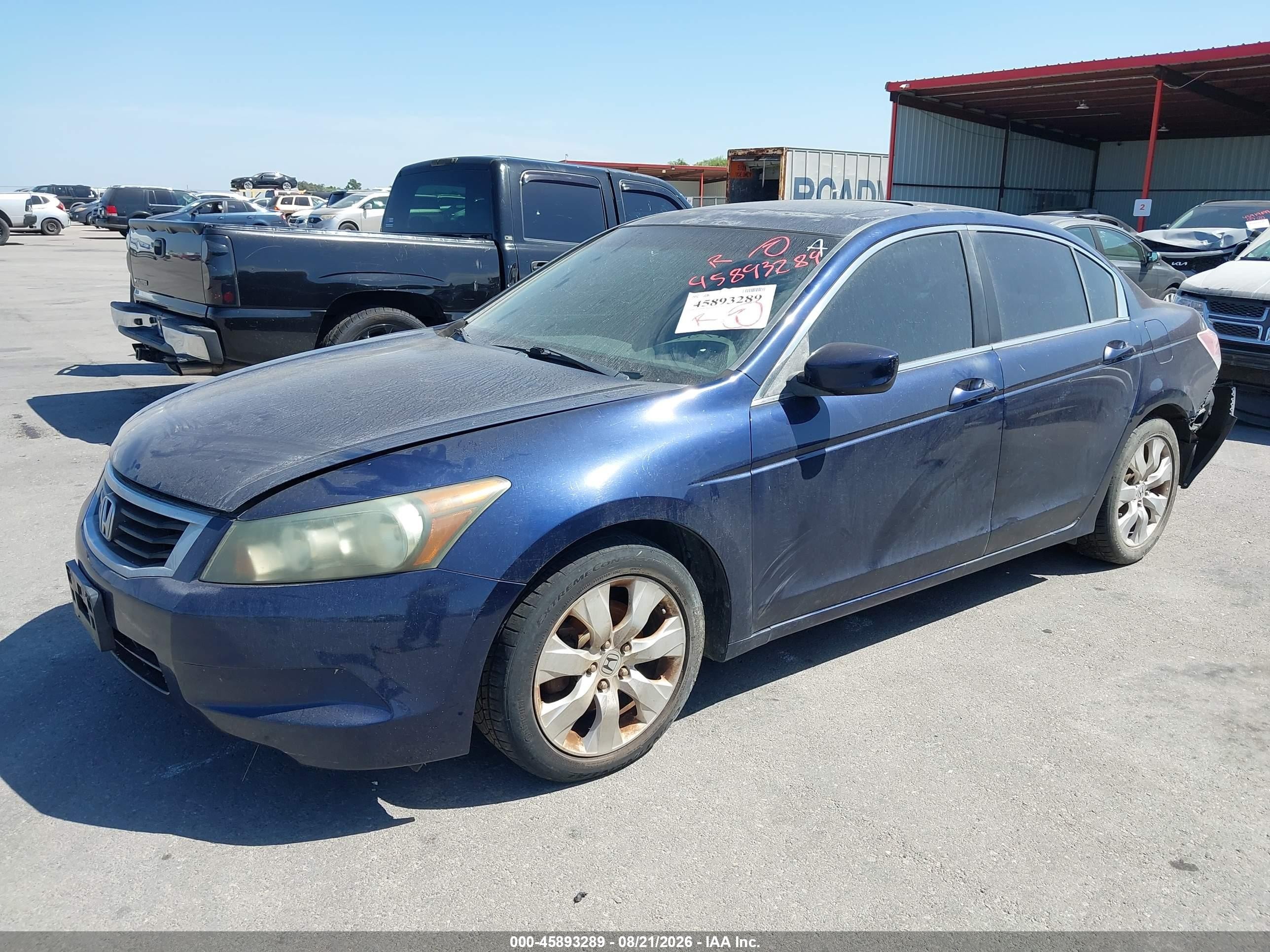 2008 Honda Accord 2.4 Ex Blue vin: 1HGCP25768A068370