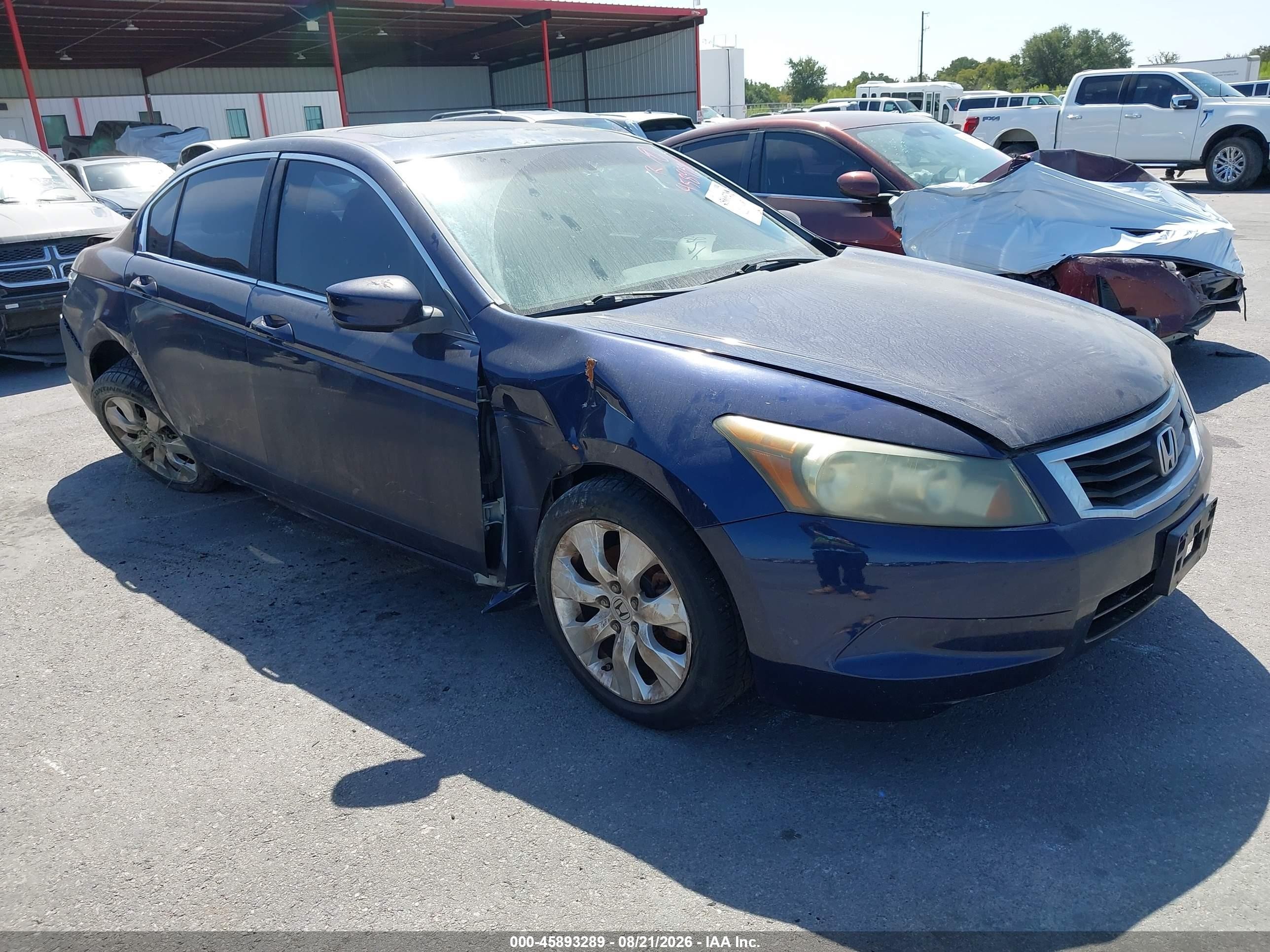 2008 Honda Accord 2.4 Ex Blue vin: 1HGCP25768A068370