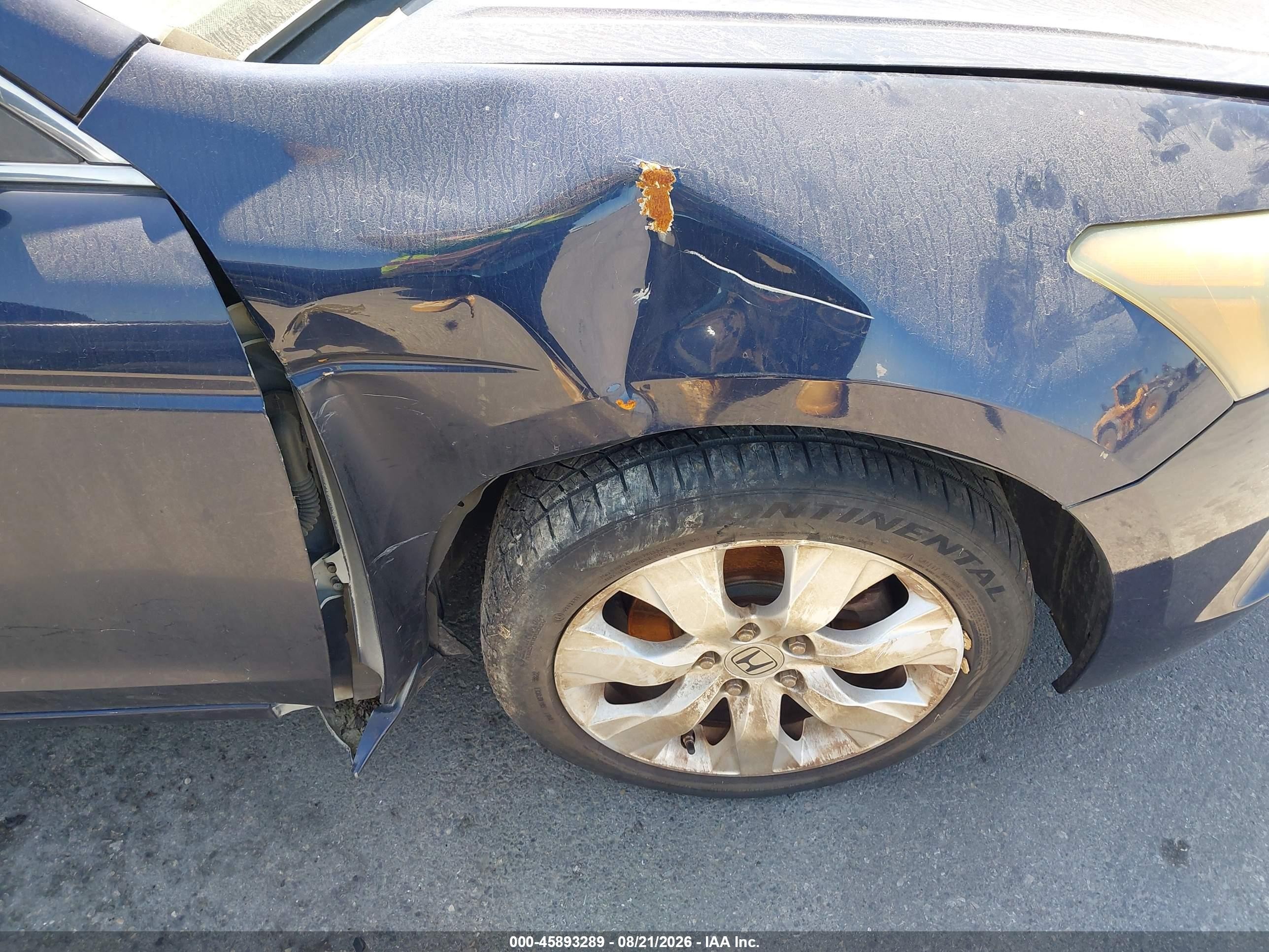 2008 Honda Accord 2.4 Ex Blue vin: 1HGCP25768A068370