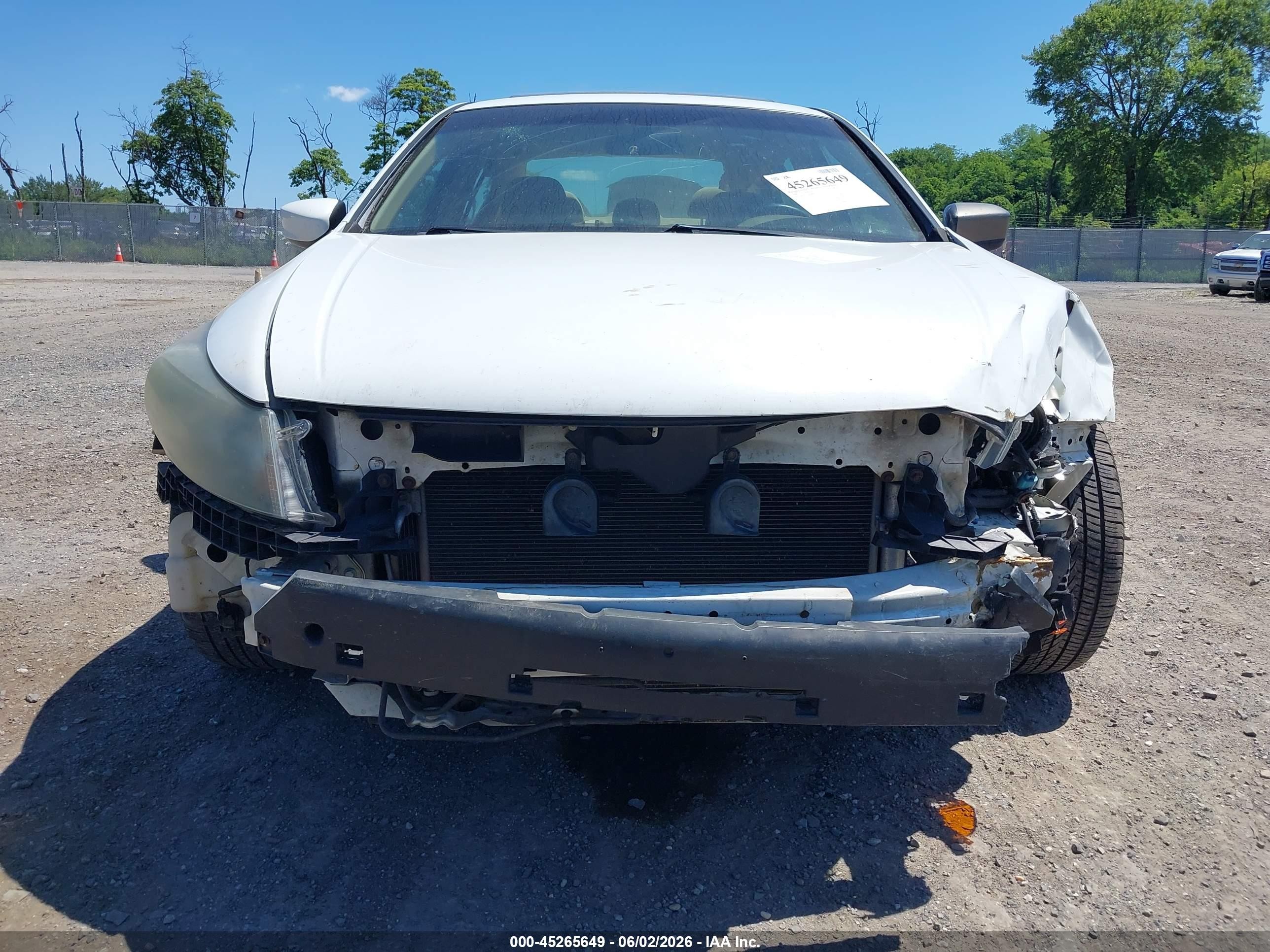 2008 Honda Accord 2.4 Ex White vin: 1HGCP25778A006301
