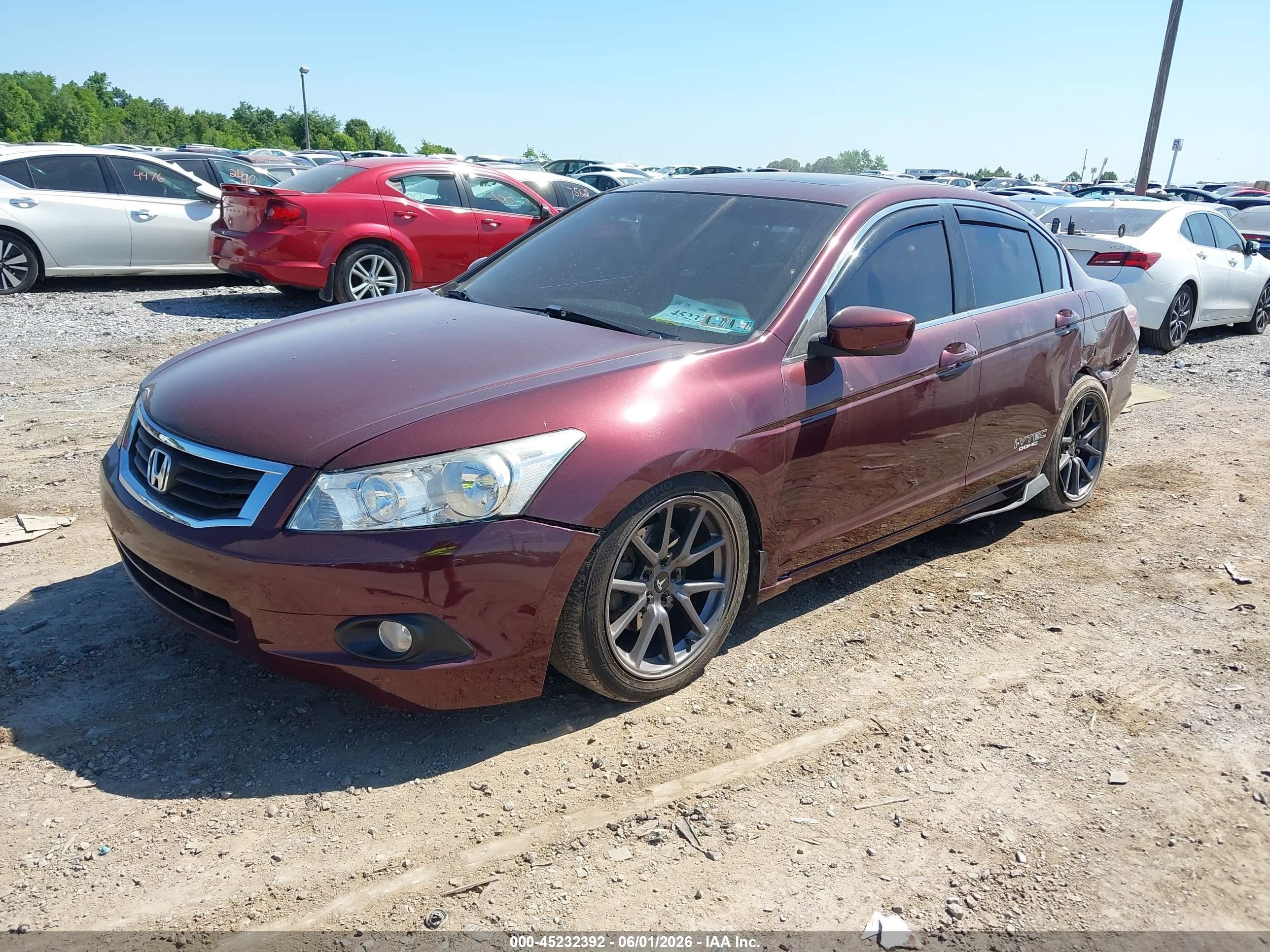 2008 Honda Accord 2.4 Ex-l Maroon vin: 1HGCP25808A125574