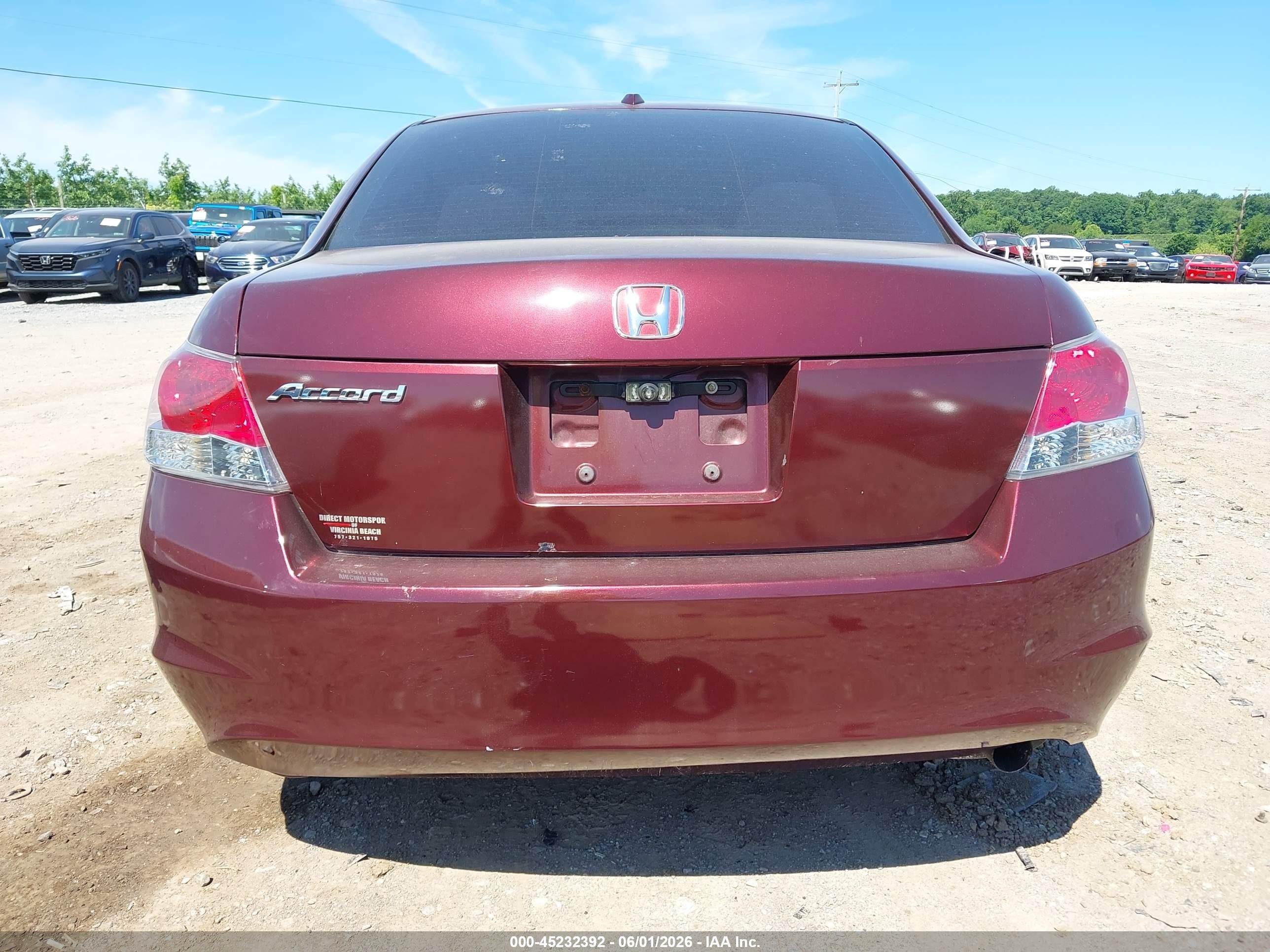 2008 Honda Accord 2.4 Ex-l Maroon vin: 1HGCP25808A125574