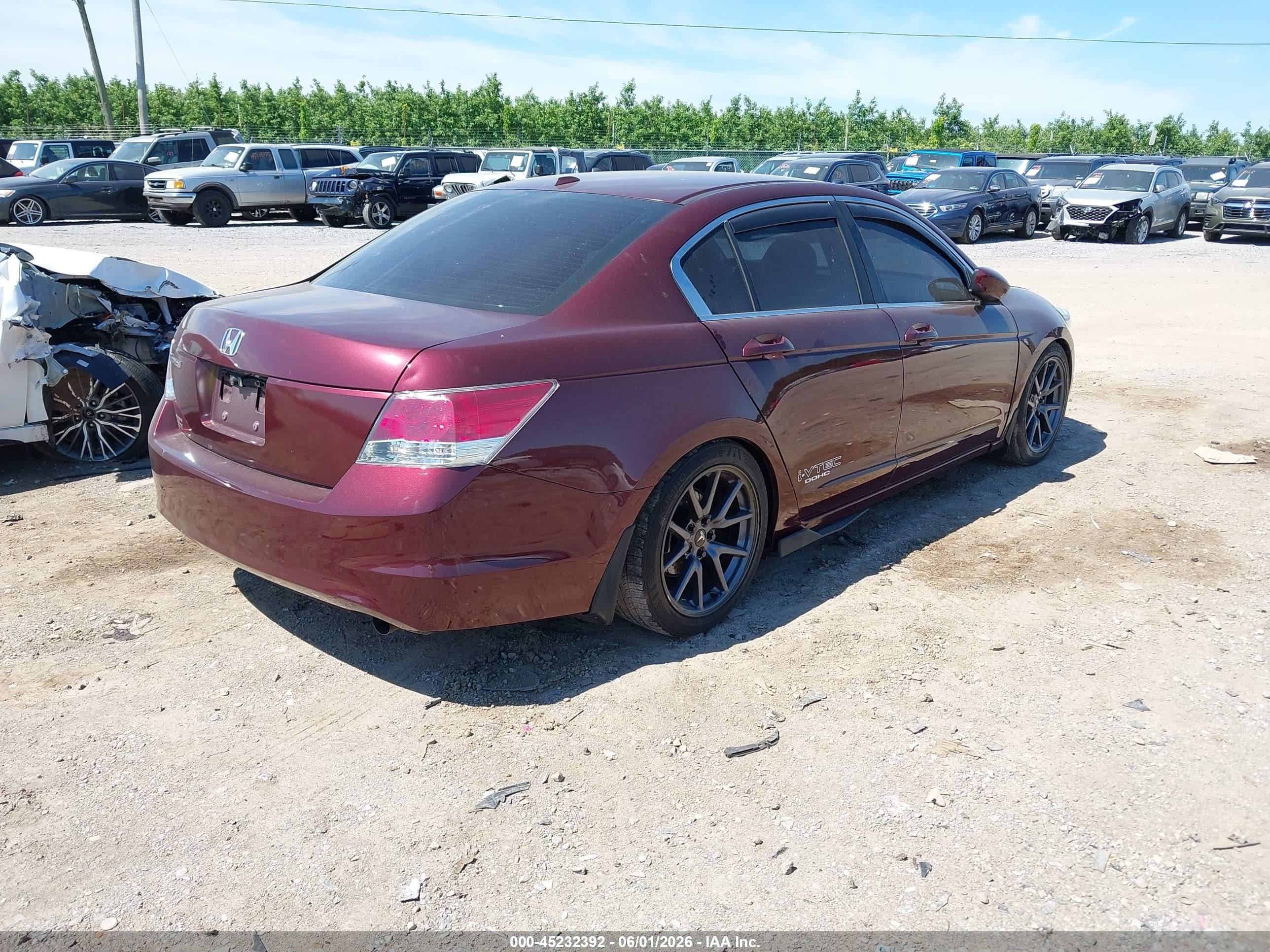 2008 Honda Accord 2.4 Ex-l Maroon vin: 1HGCP25808A125574