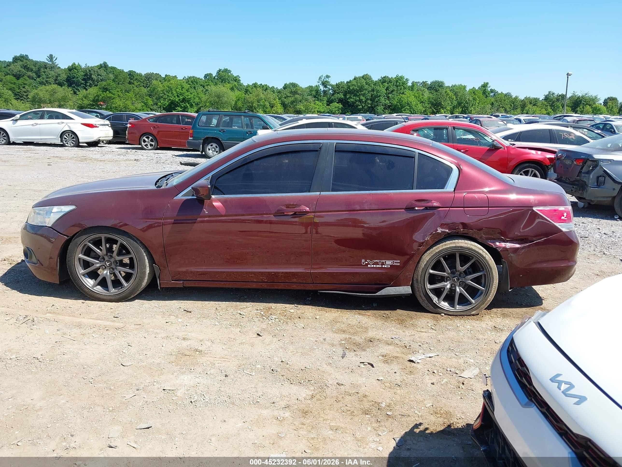 2008 Honda Accord 2.4 Ex-l Maroon vin: 1HGCP25808A125574