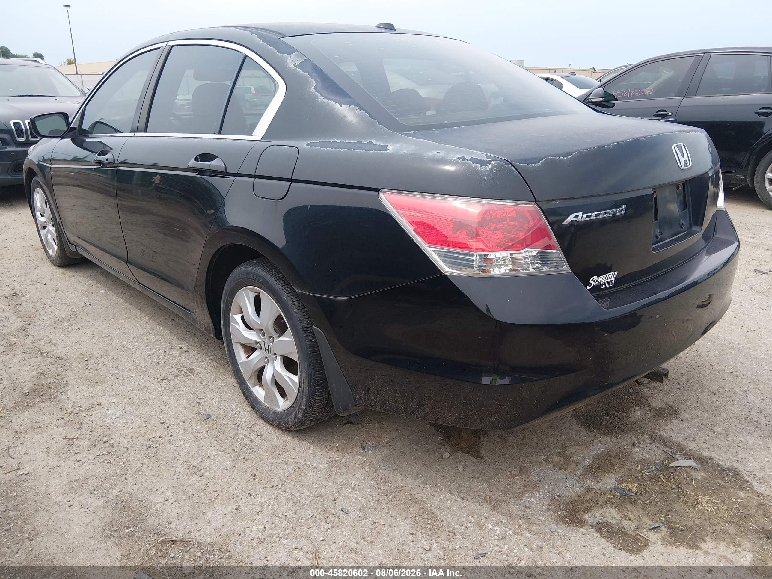 2008 Honda Accord 2.4 Ex-l Black vin: 1HGCP25888A091884